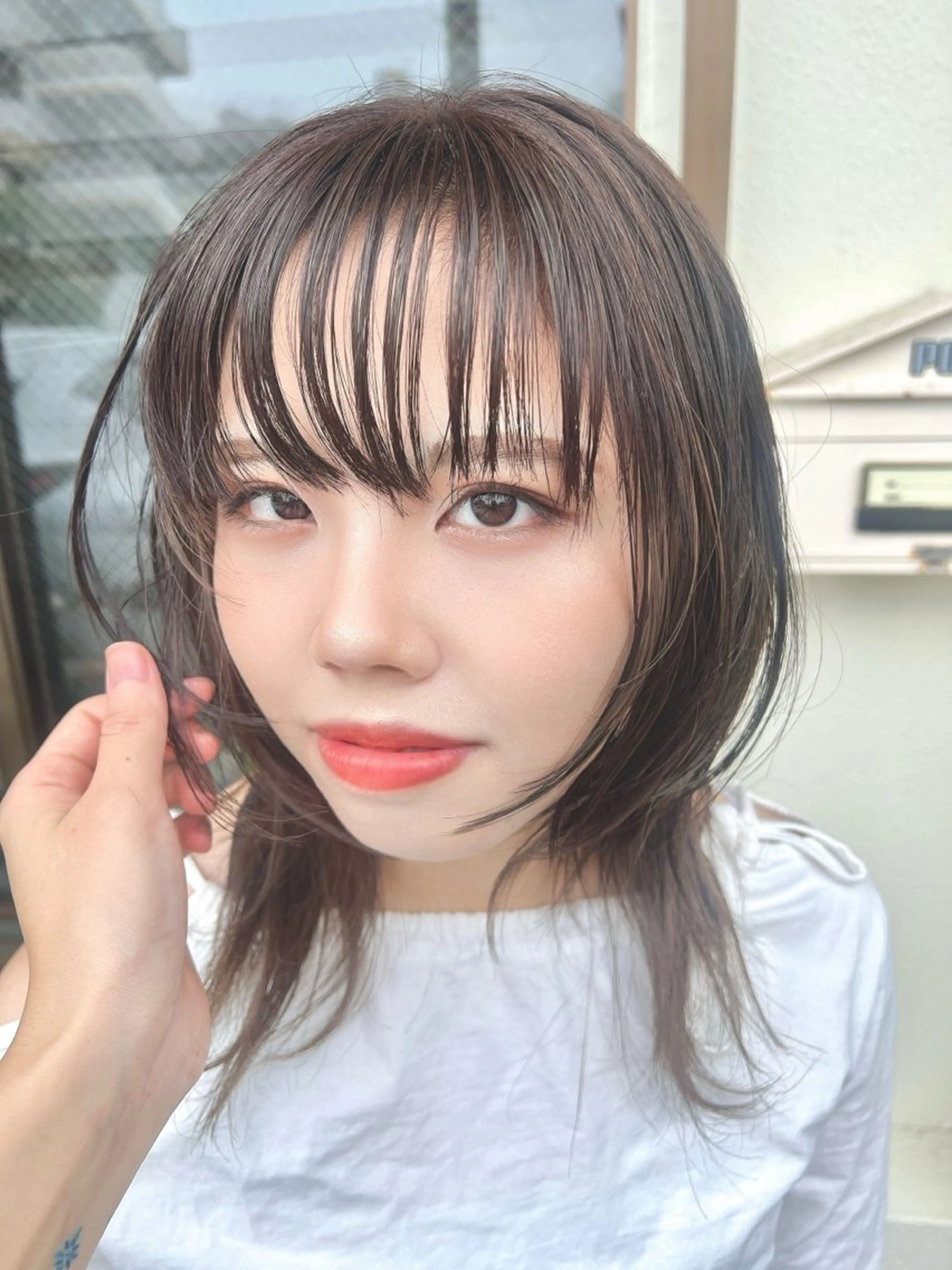 ミディアム ハッシュカット レイヤーカット ウルフカット カット shampoo hair salon所属・🫧レイヤー/透明感 カラー/Ryukaのヘアスタイル