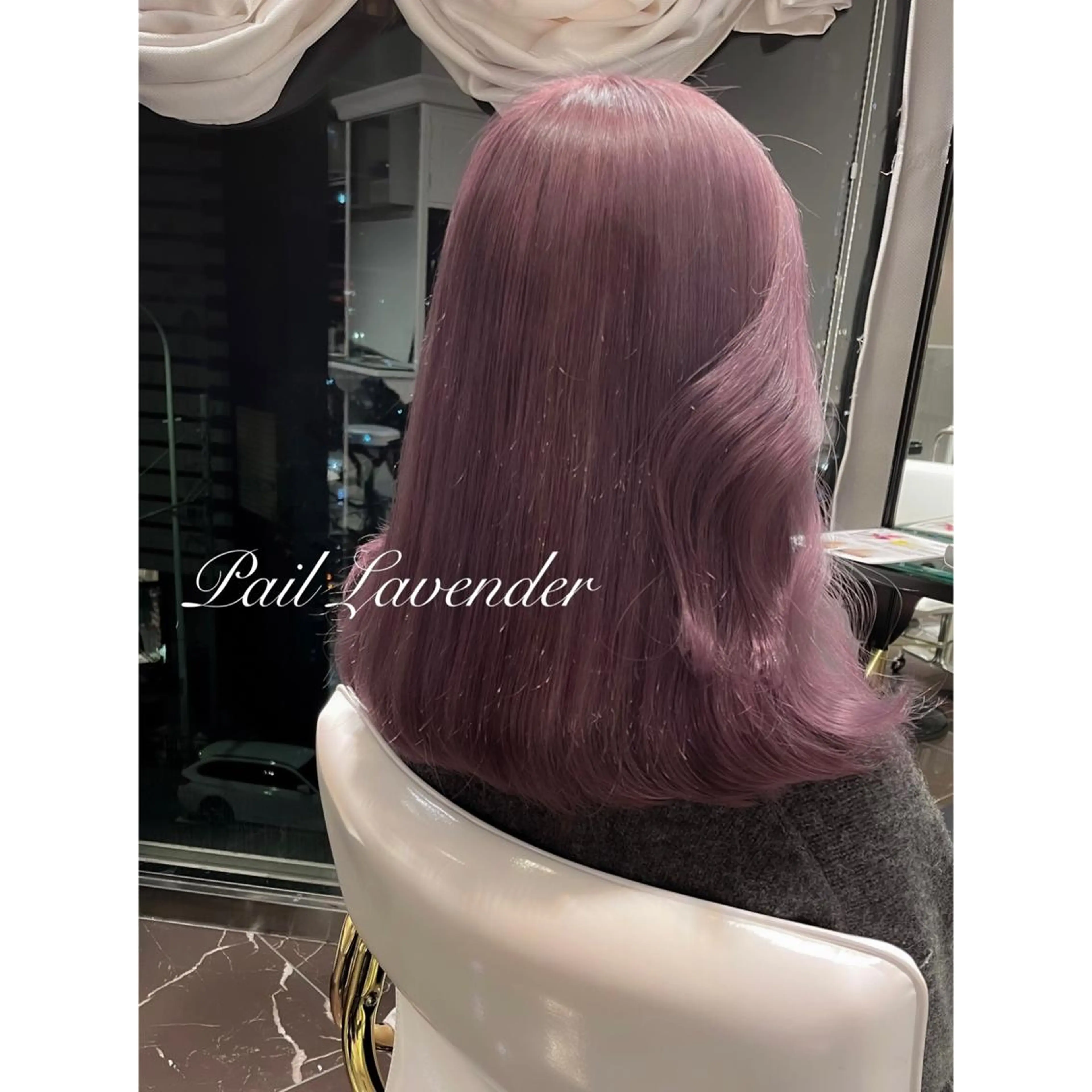 セミロング カラー ブリーチ ヘアカラー LOTTA CUCCI所属・miyu /トレンド カラー×艶髪のヘアスタイル