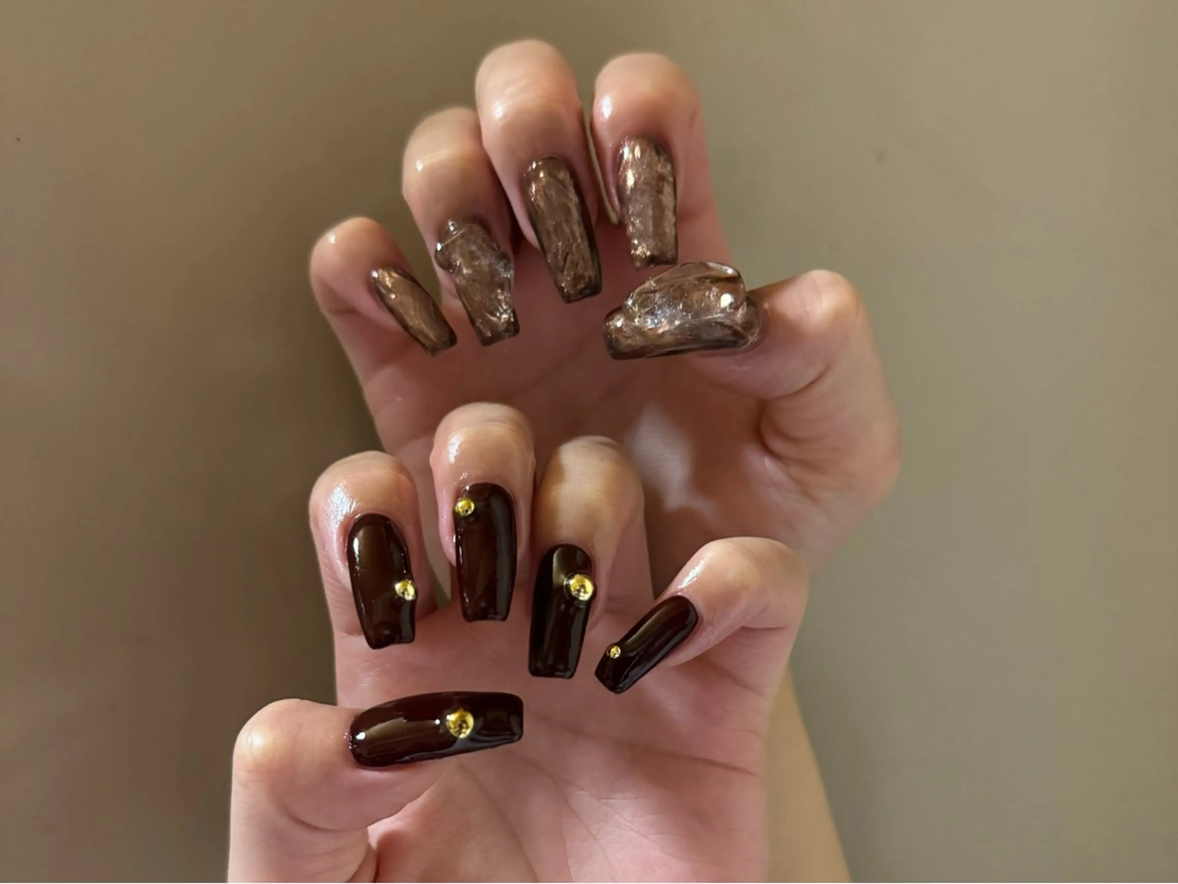 ネイル ボルドー ジェルネイル パラジェル MONICA KARENのネイルデザイン