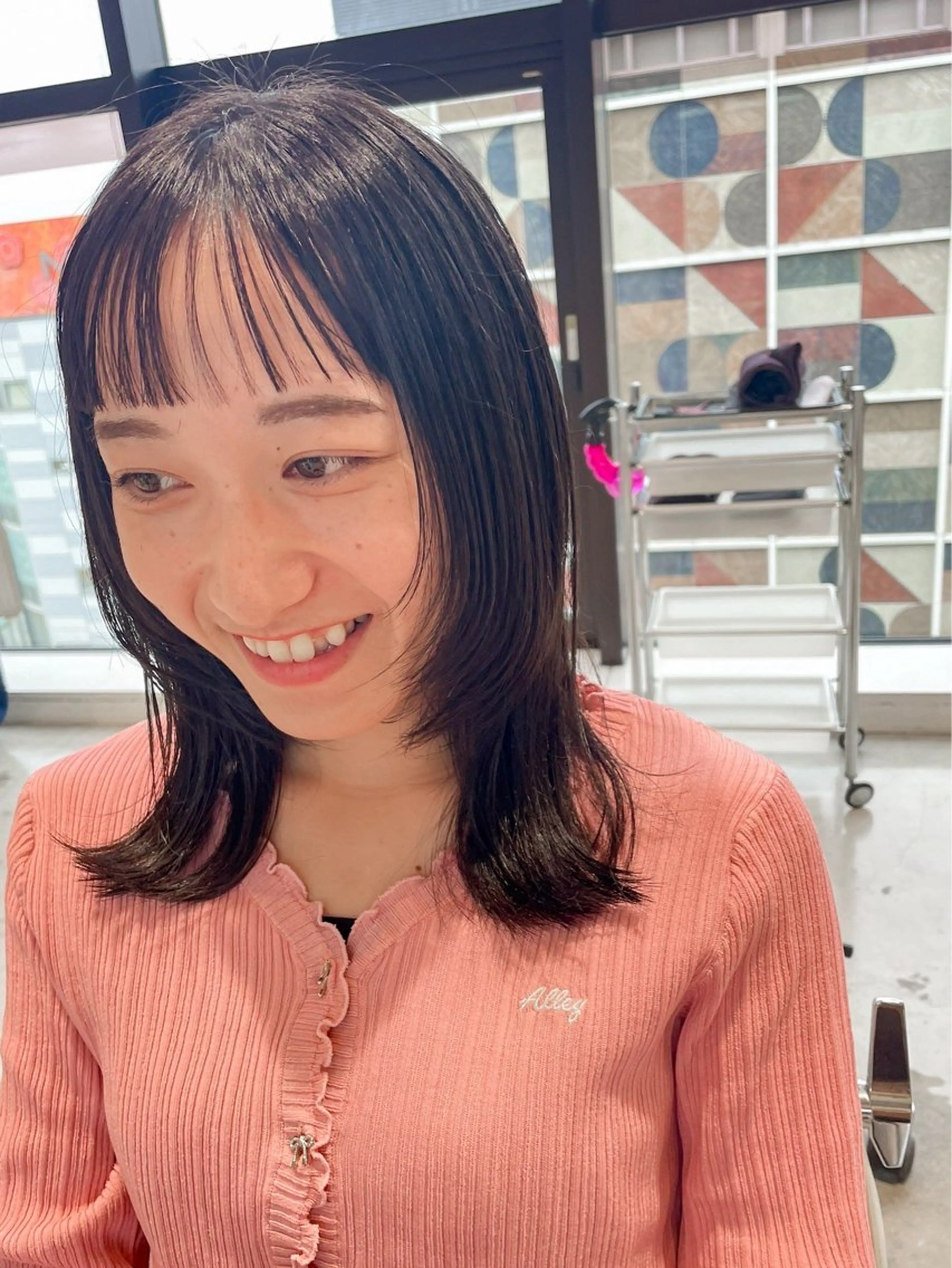 ミディアム ヘアカラー ✨艶髪／透明感カラー ミユ💜のヘアスタイル