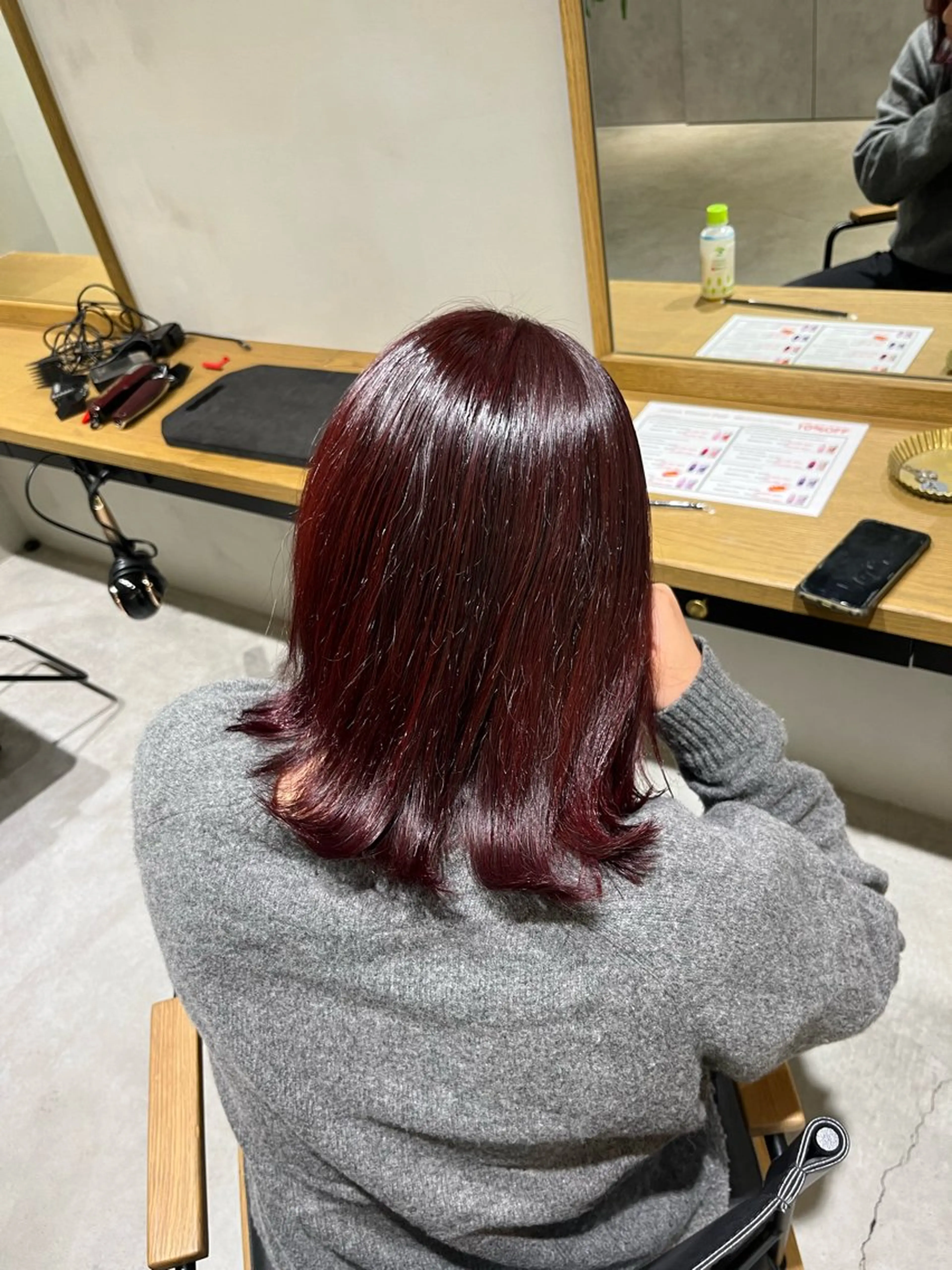 カラー 𝒎𝒐𝒆🩰 名駅/ヘアメ/暖色♡のヘアスタイル