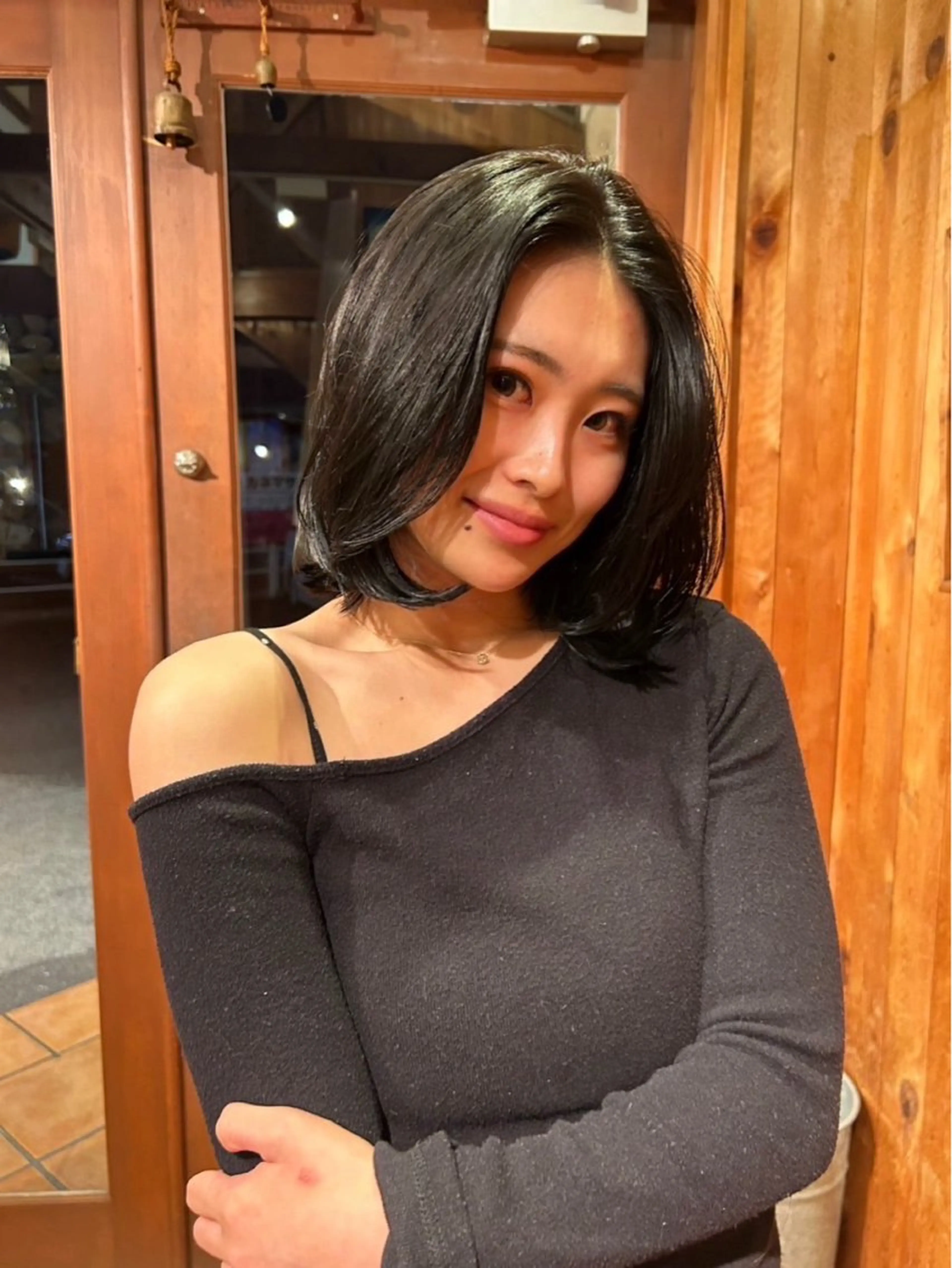 セミロング カット トリートメント 似合わせカット/ レイヤー／小倉瑳莉のヘアスタイル