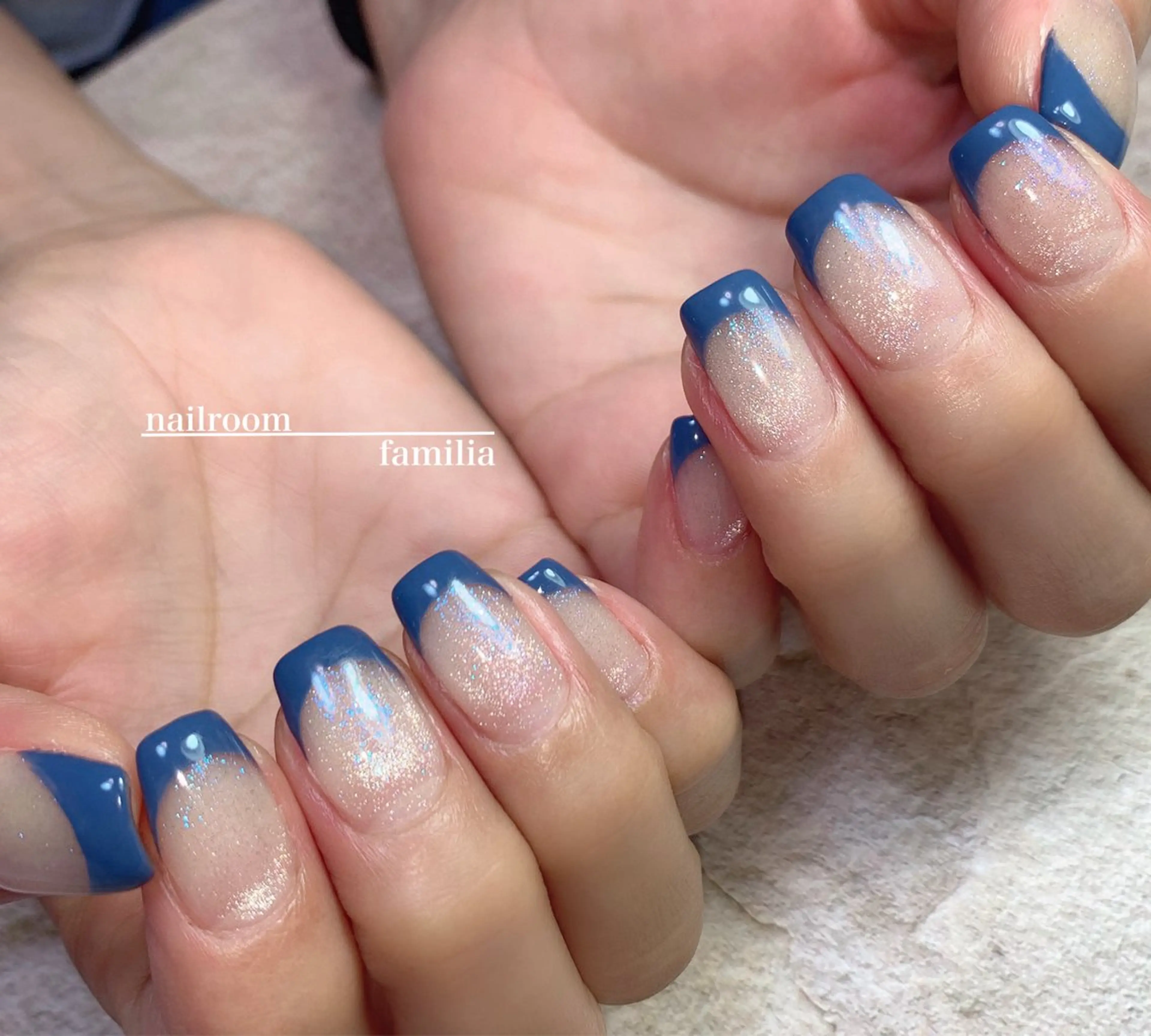 ネイル フレンチネイル マグネットネイル ハンドネイル -nailroom- familiaのネイルデザイン