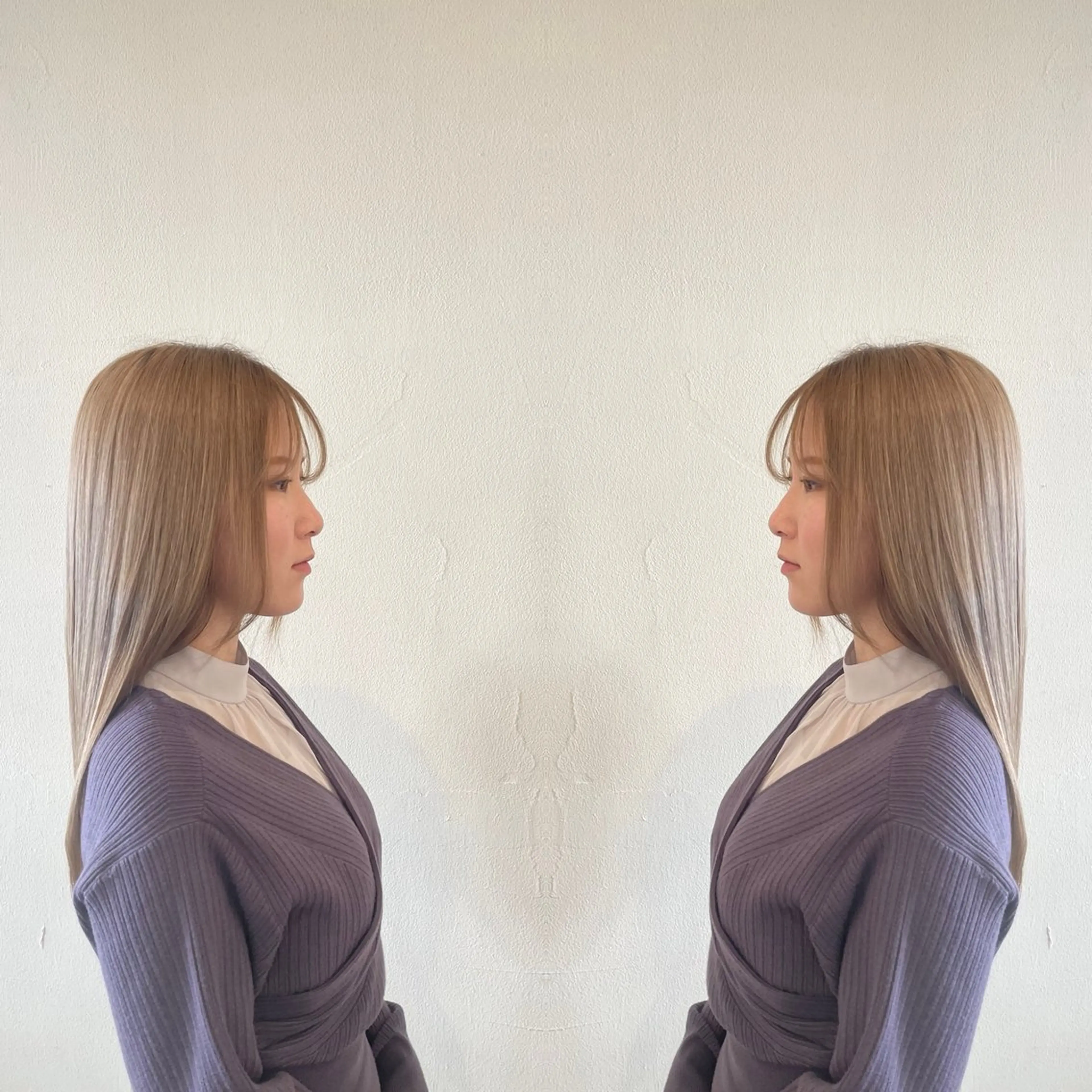 ロング カラー ベージュカラー ロング Hair make VERDA所属・富永 憲一郎のヘアスタイル