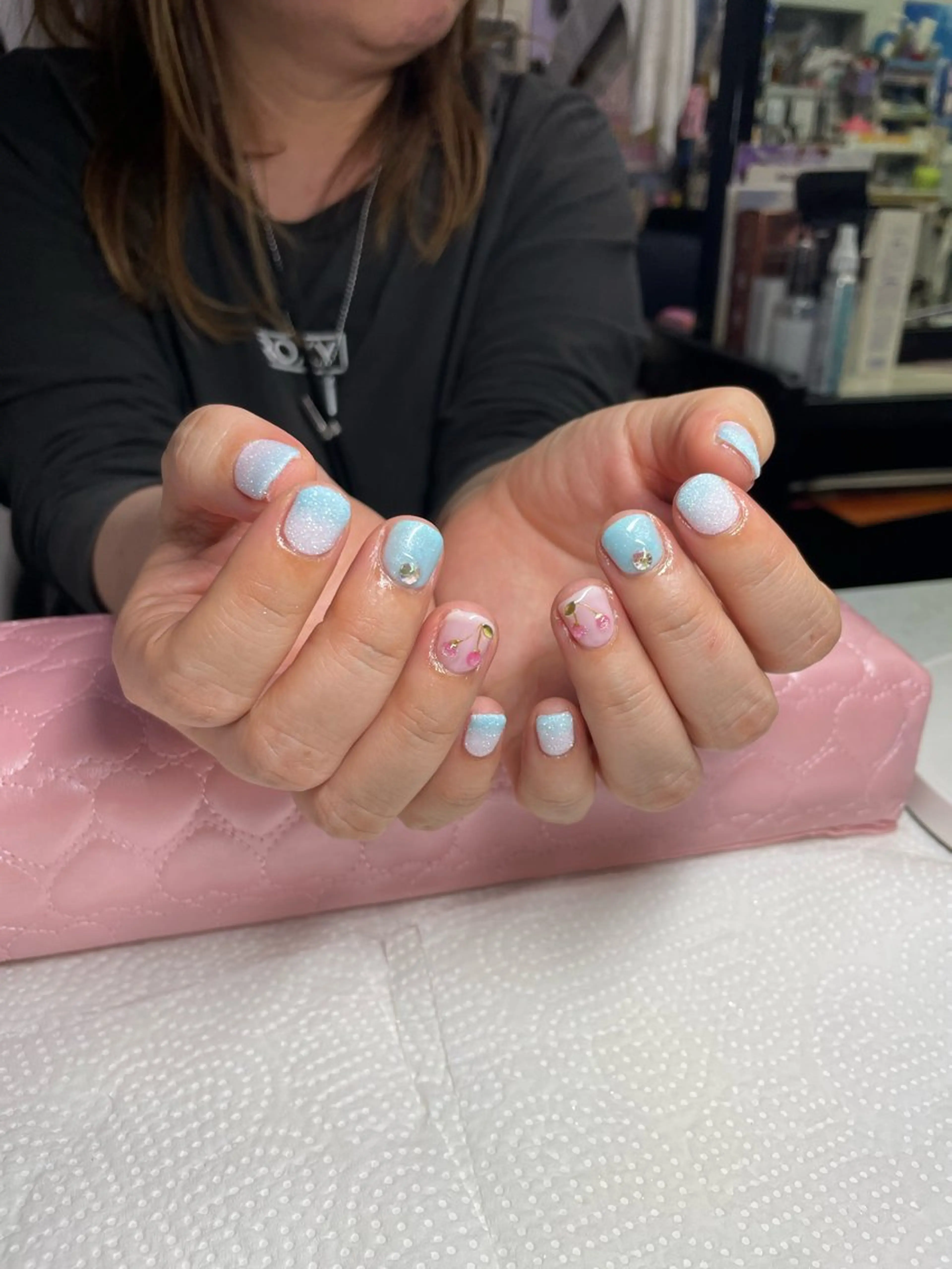 ネイル ショートネイル 美容室るーじゅ所属・美容室 るーじゅ/しいの木台のマツエク・マツパデザイン