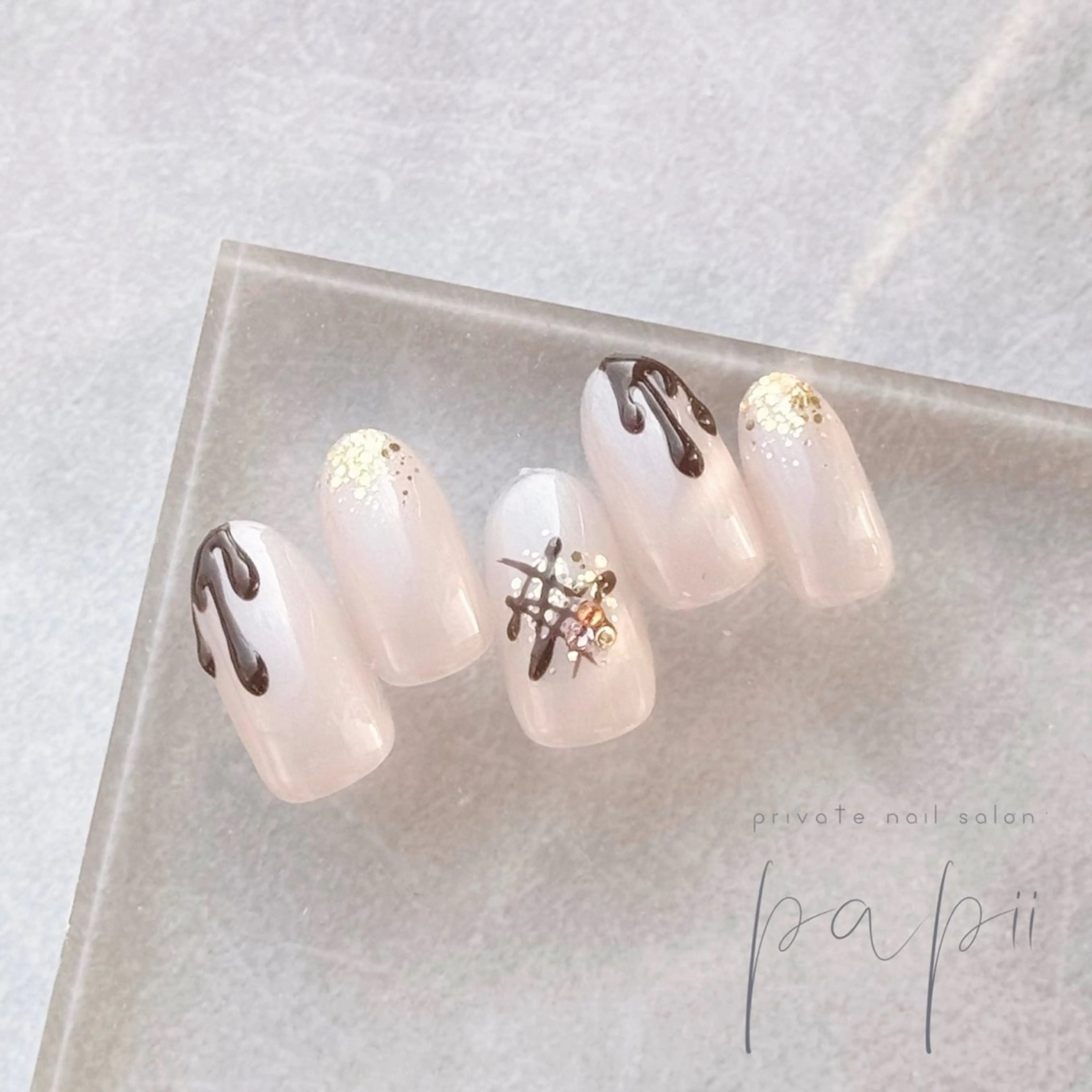 ネイル シンプルネイル ハンドネイル private nail salon papii所属・papii☆ kurodaのネイルデザイン