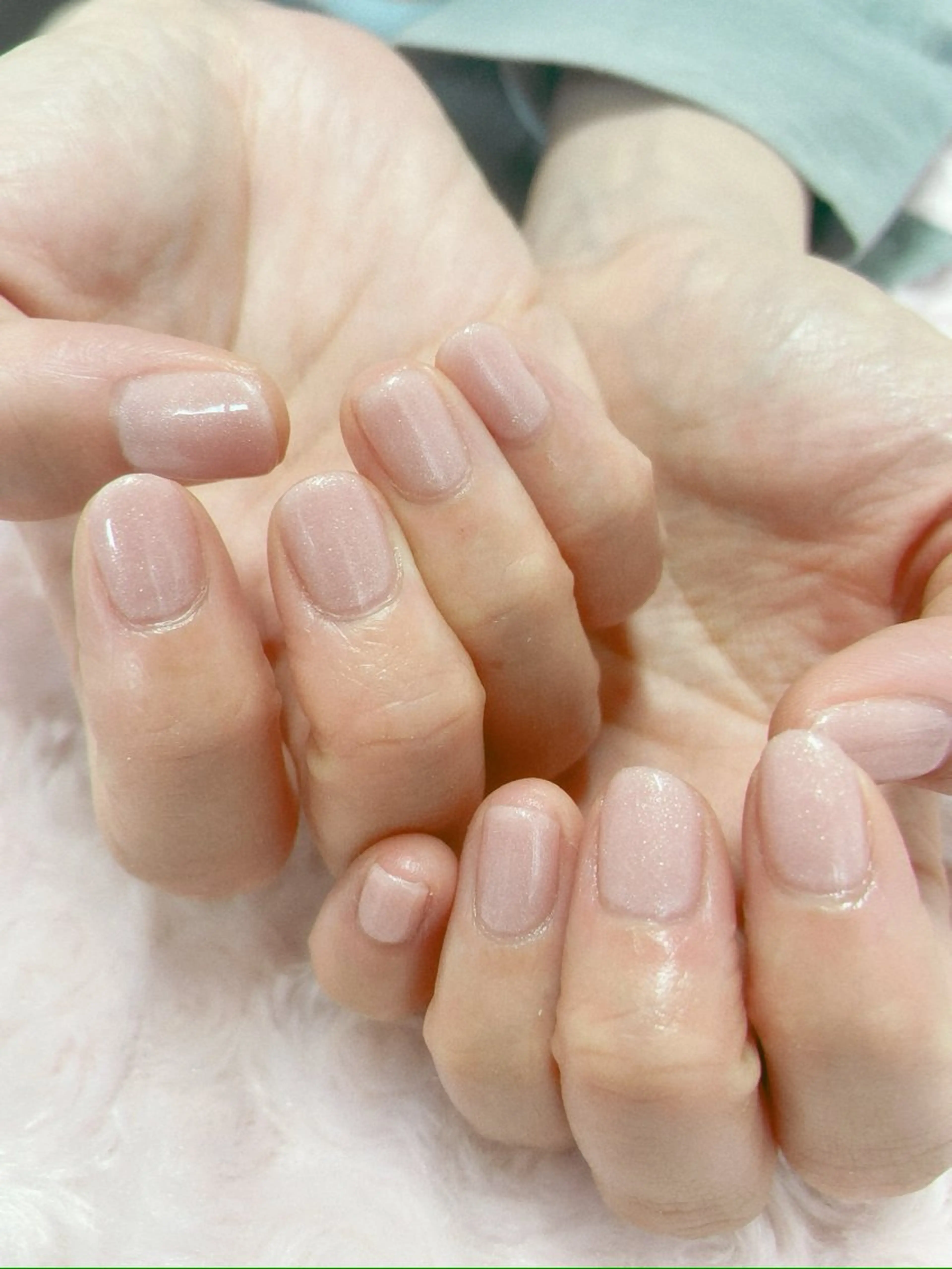 ネイル 長さ出し オフィスネイル ワンカラーネイル ピンク ハンドネイル nail salon Berry所属・前田 りかのネイルデザイン