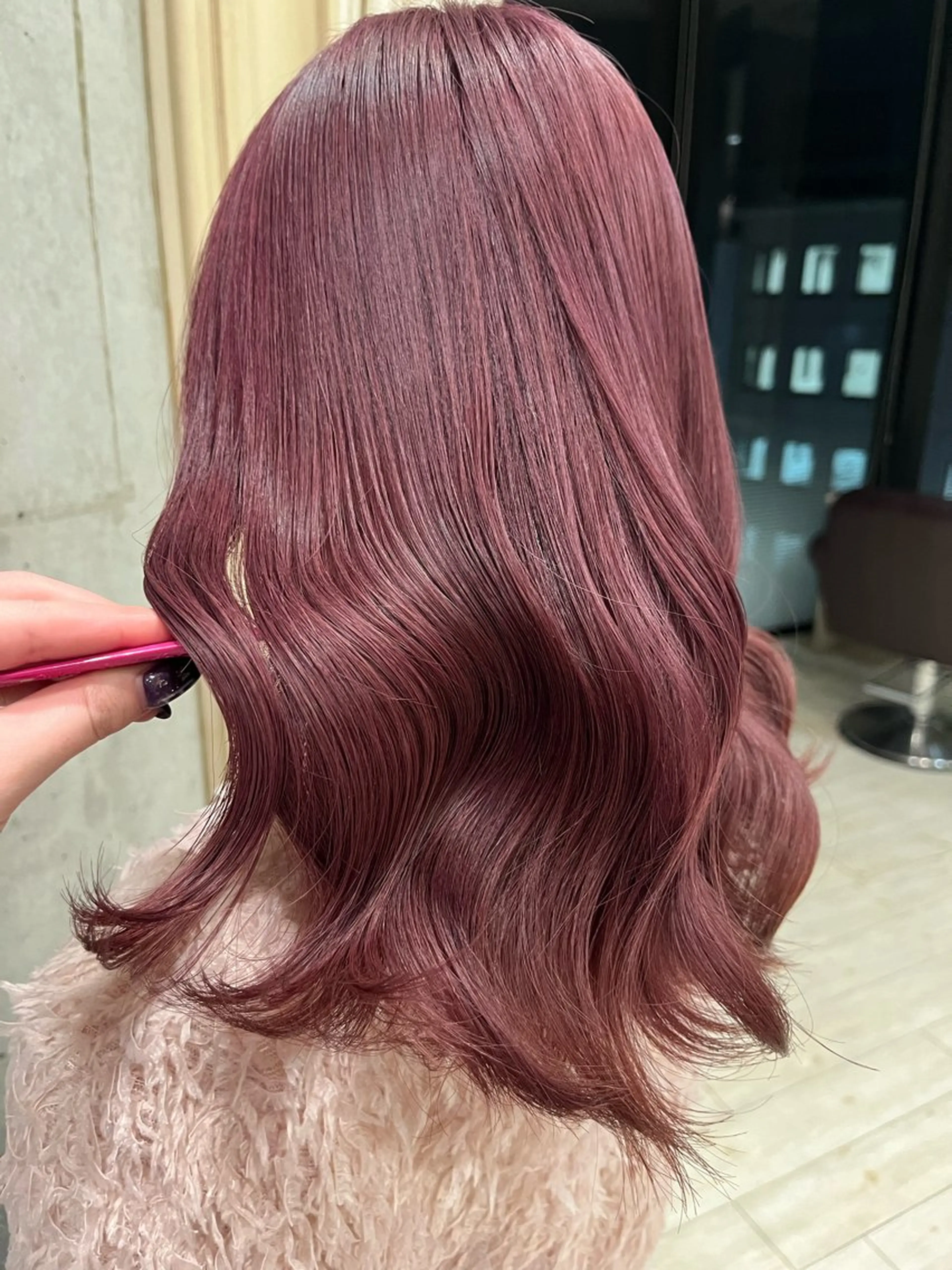 セミロング カラー ブリーチ すみす🎀ヘアメ/ 艶カラー/エクステのヘアスタイル