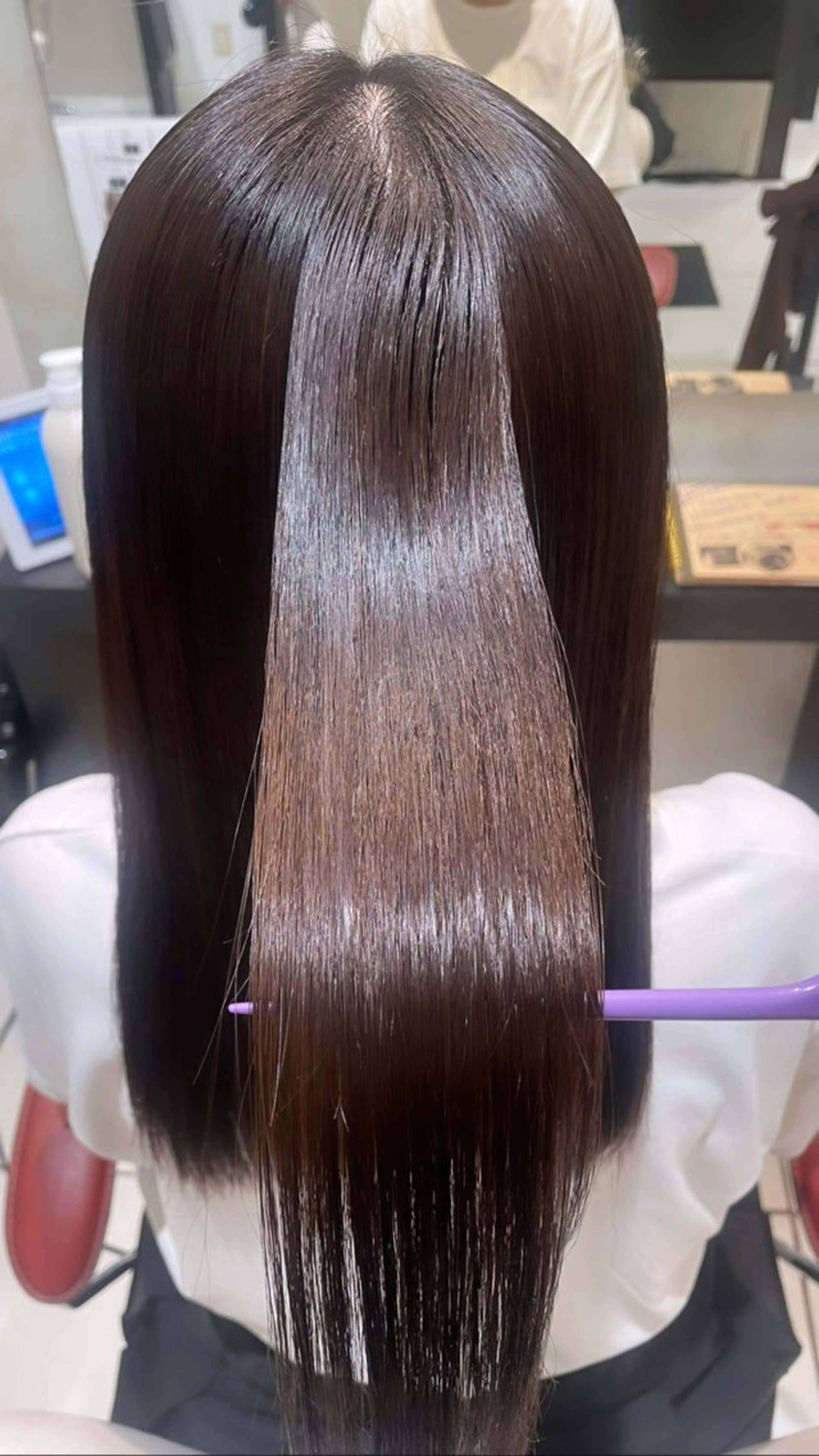 セミロング 縮毛矯正 トリートメント 💞暖色カラー 💞risaのヘアスタイル