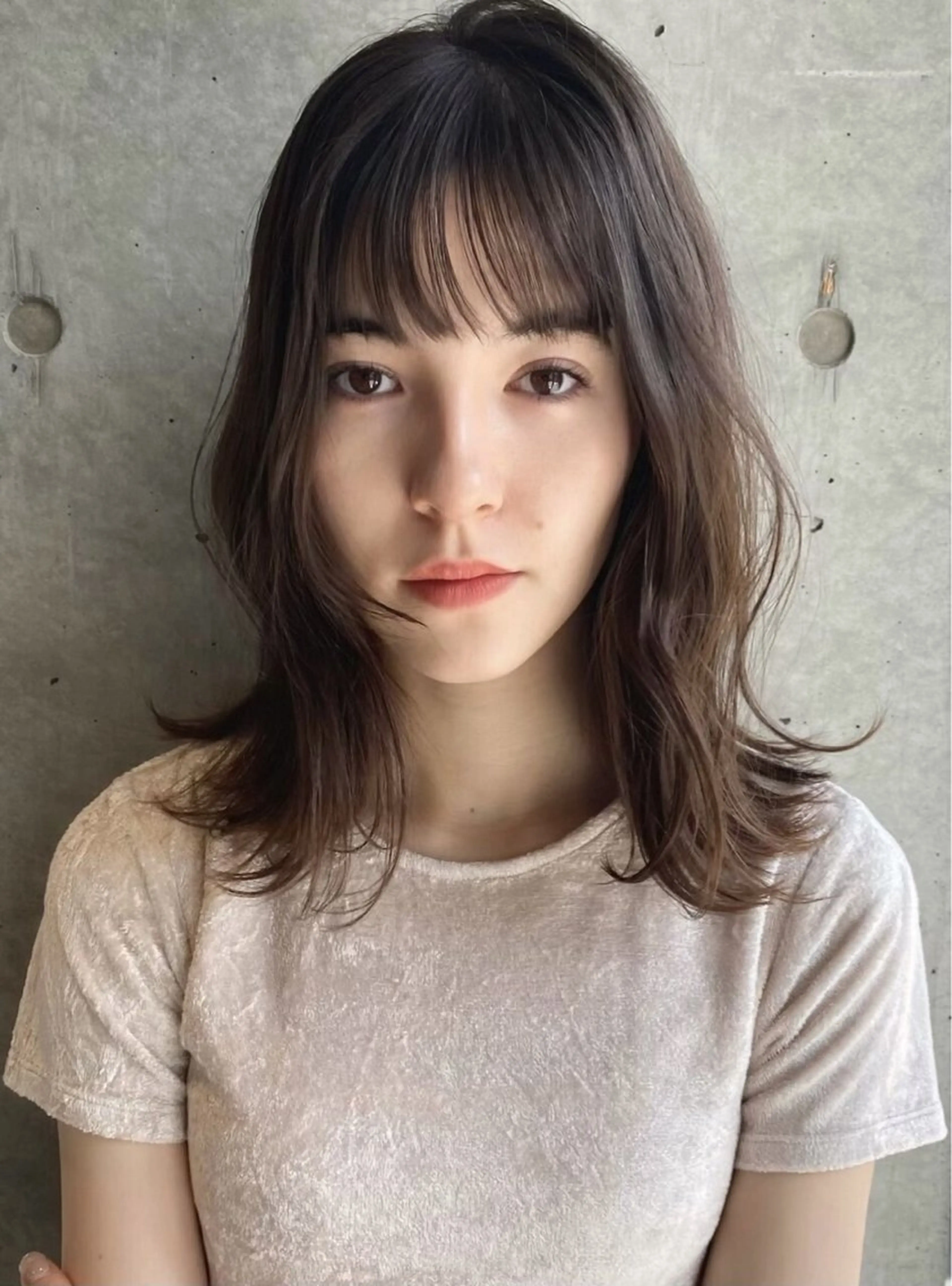 ミディアム カラー パーマ カット ヘアカラー ANDREY 表参道 ショート×髪質改善のヘアスタイル