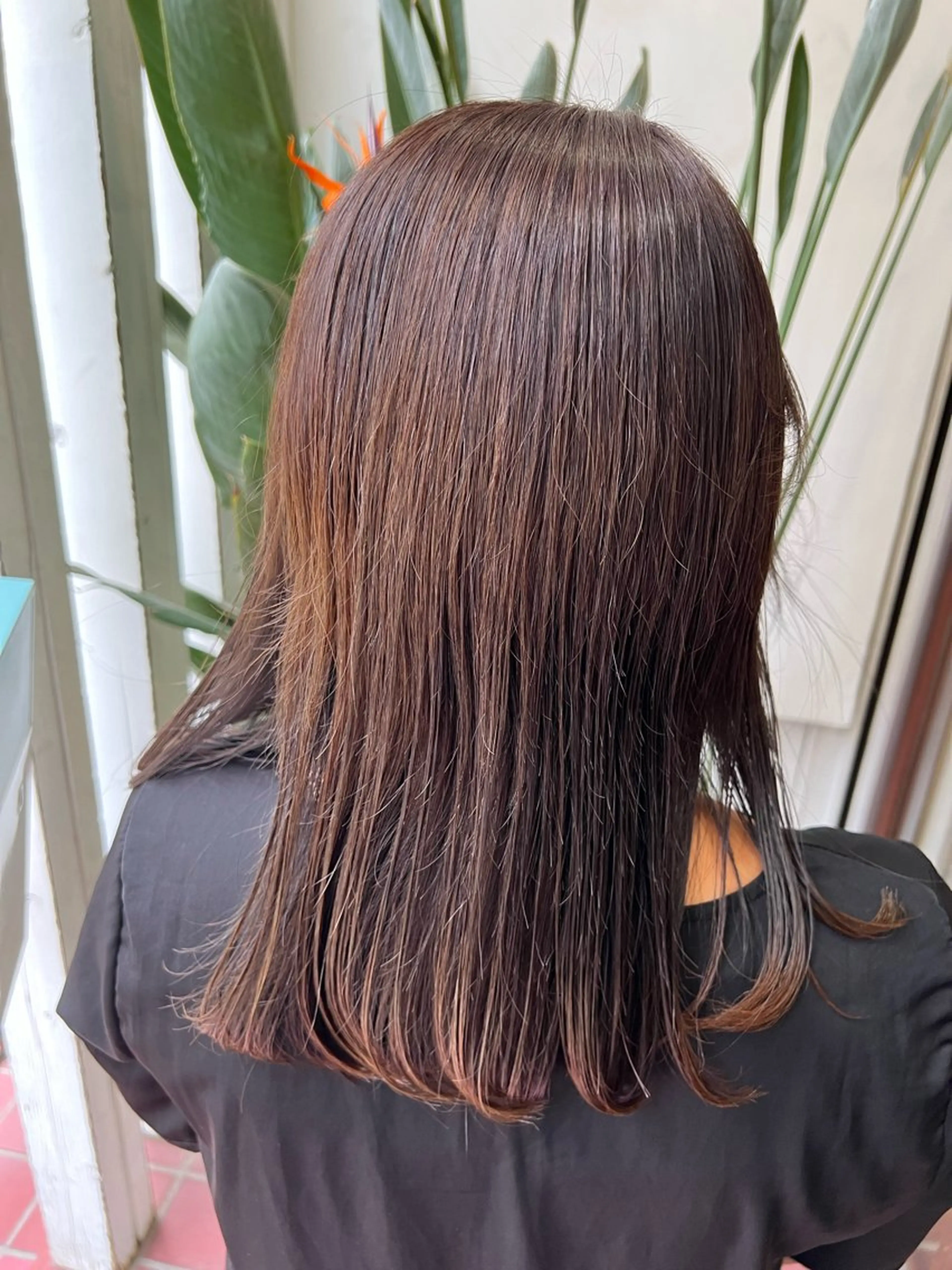 ロング カラー ヘアカラー トリートメント ヘッドスパ ブリーチカラー🦖 岡部木乃夏のヘアスタイル