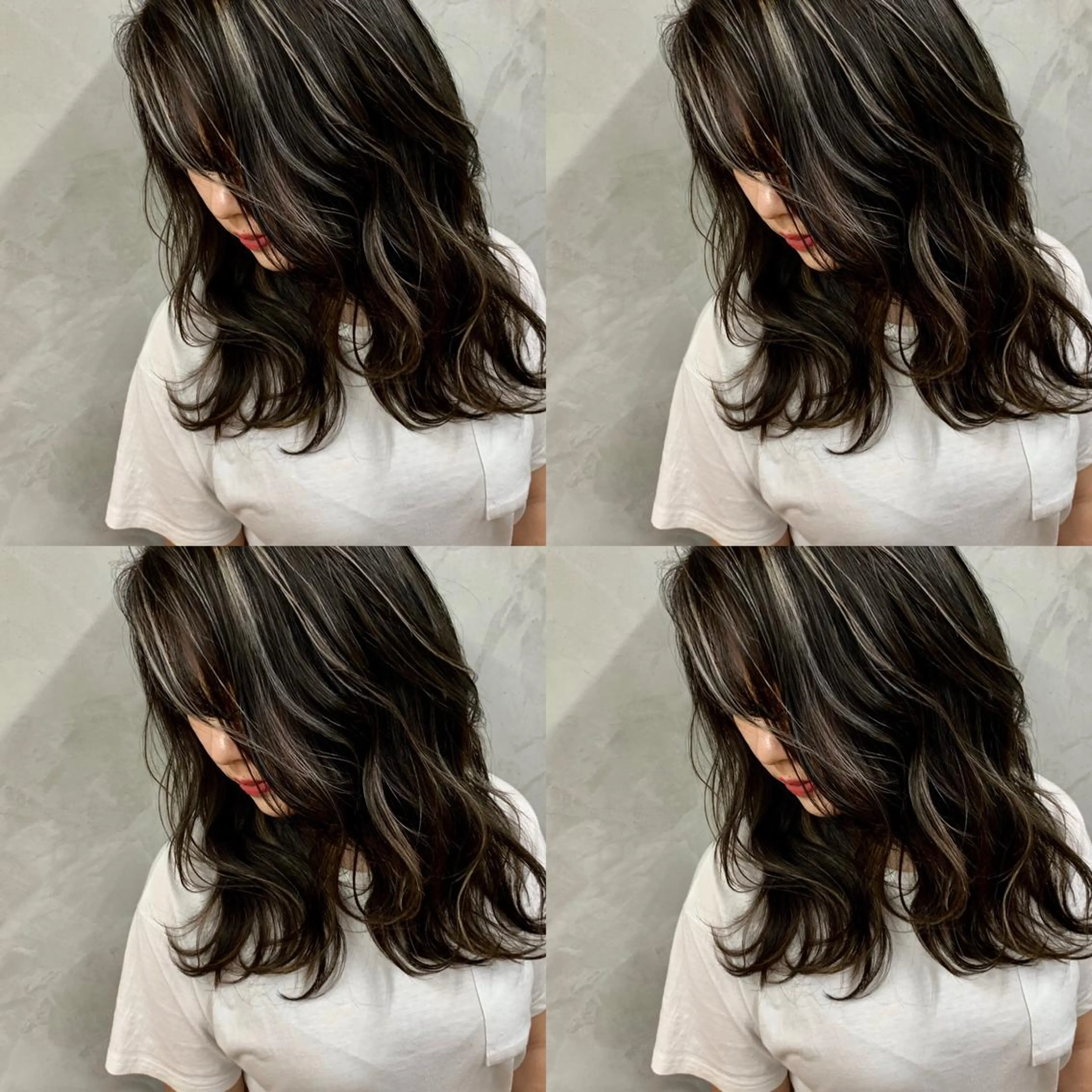 ロング ハイライト Selene hair OSAKAのヘアスタイル