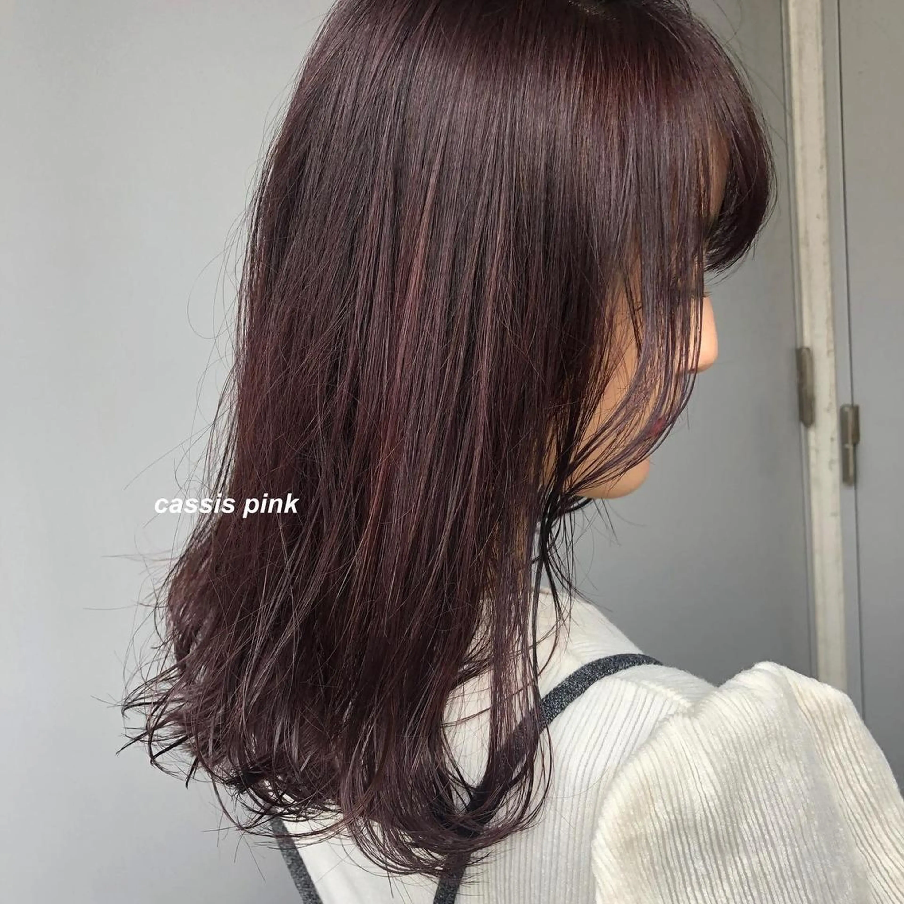 セミロング カラー ヘアカラー トリートメント ヘッドスパ Qin shaire salon 原宿店所属・レイヤーカット 韓国ヘアayameのヘアスタイル