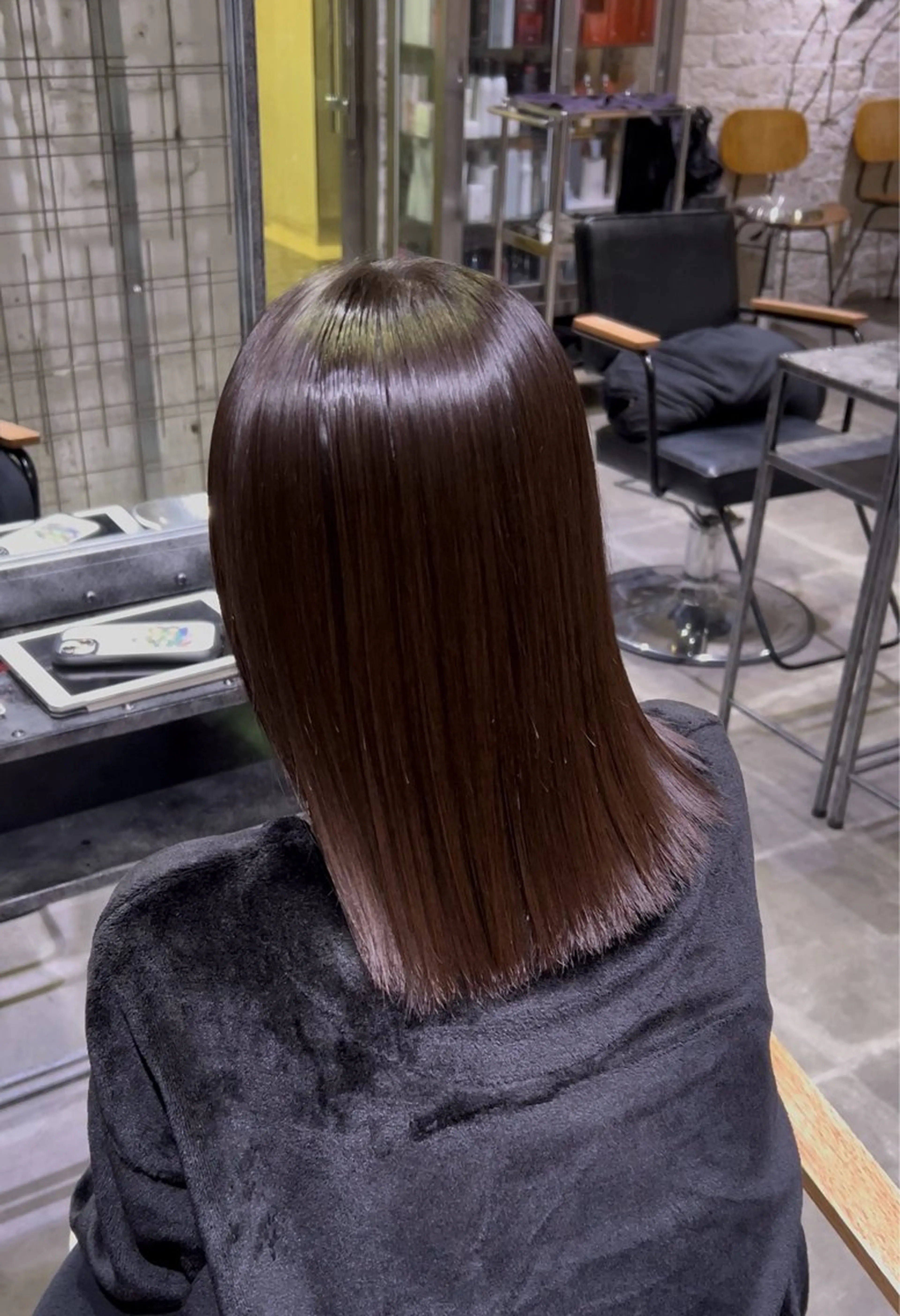 前髪縮毛矯正の写真