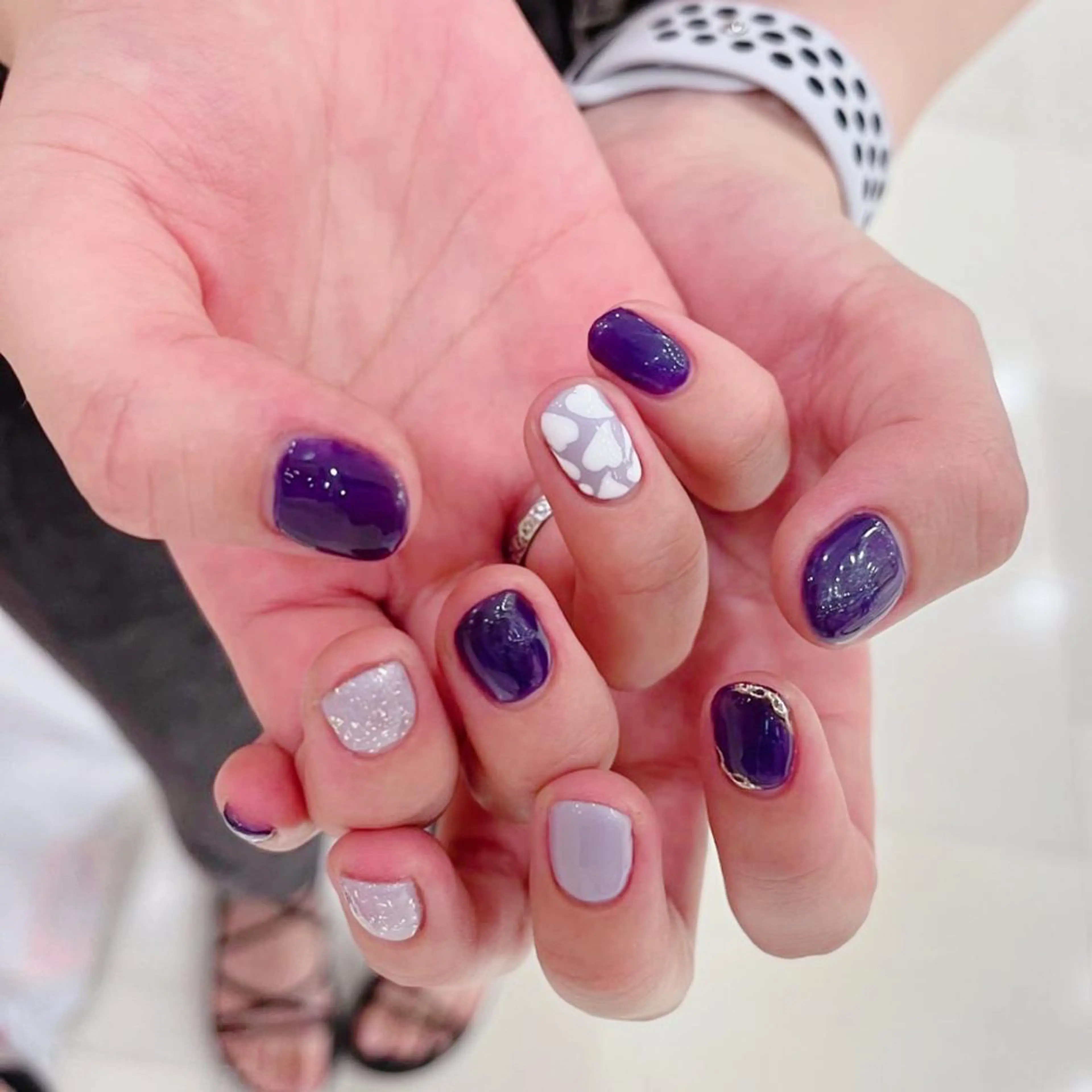 ネイル パープル 関谷 真登佳のネイルデザイン