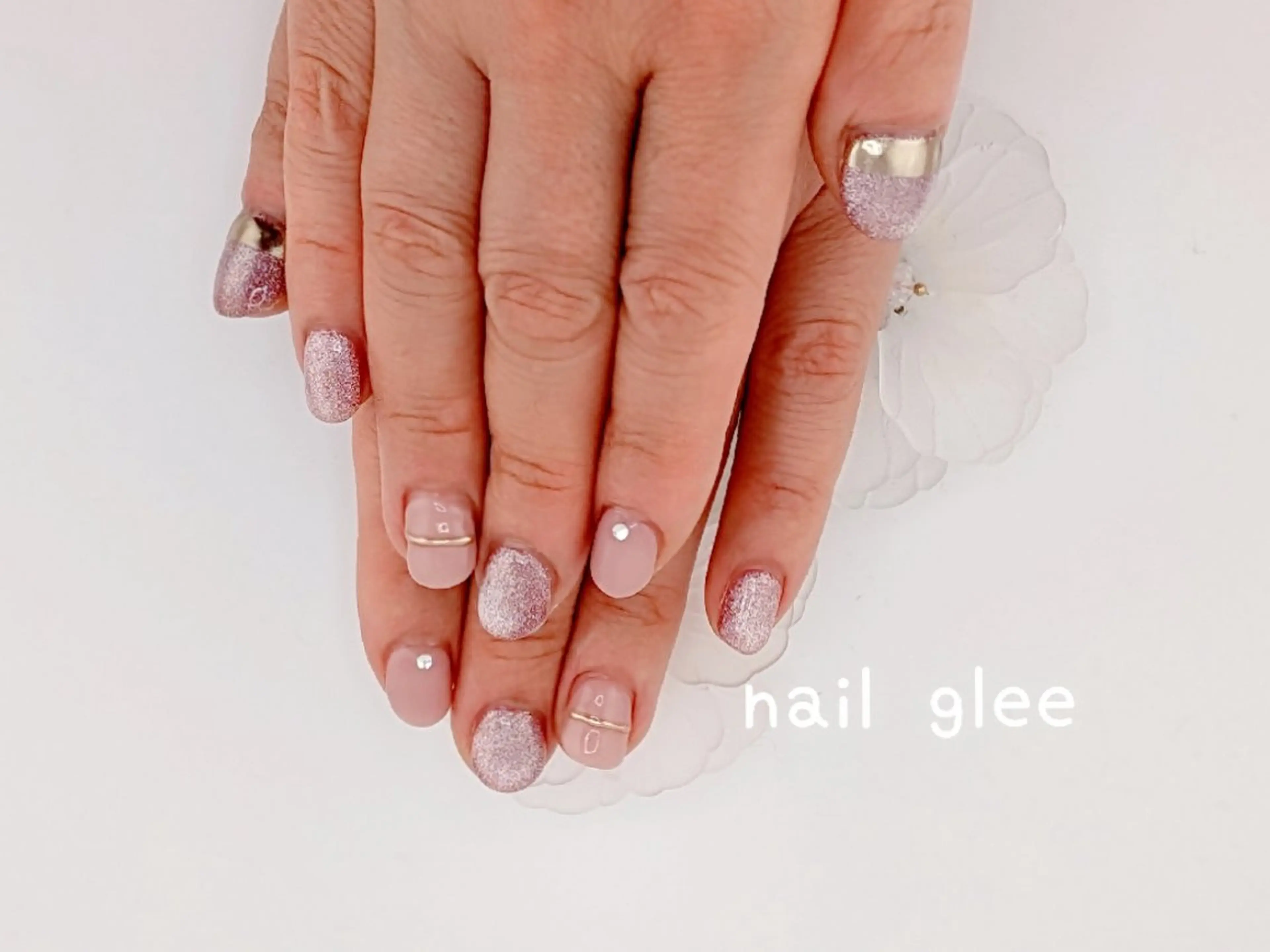 ネイル アートネイル ミラーネイル ハンドネイル Azusa .nail gleeのネイルデザイン