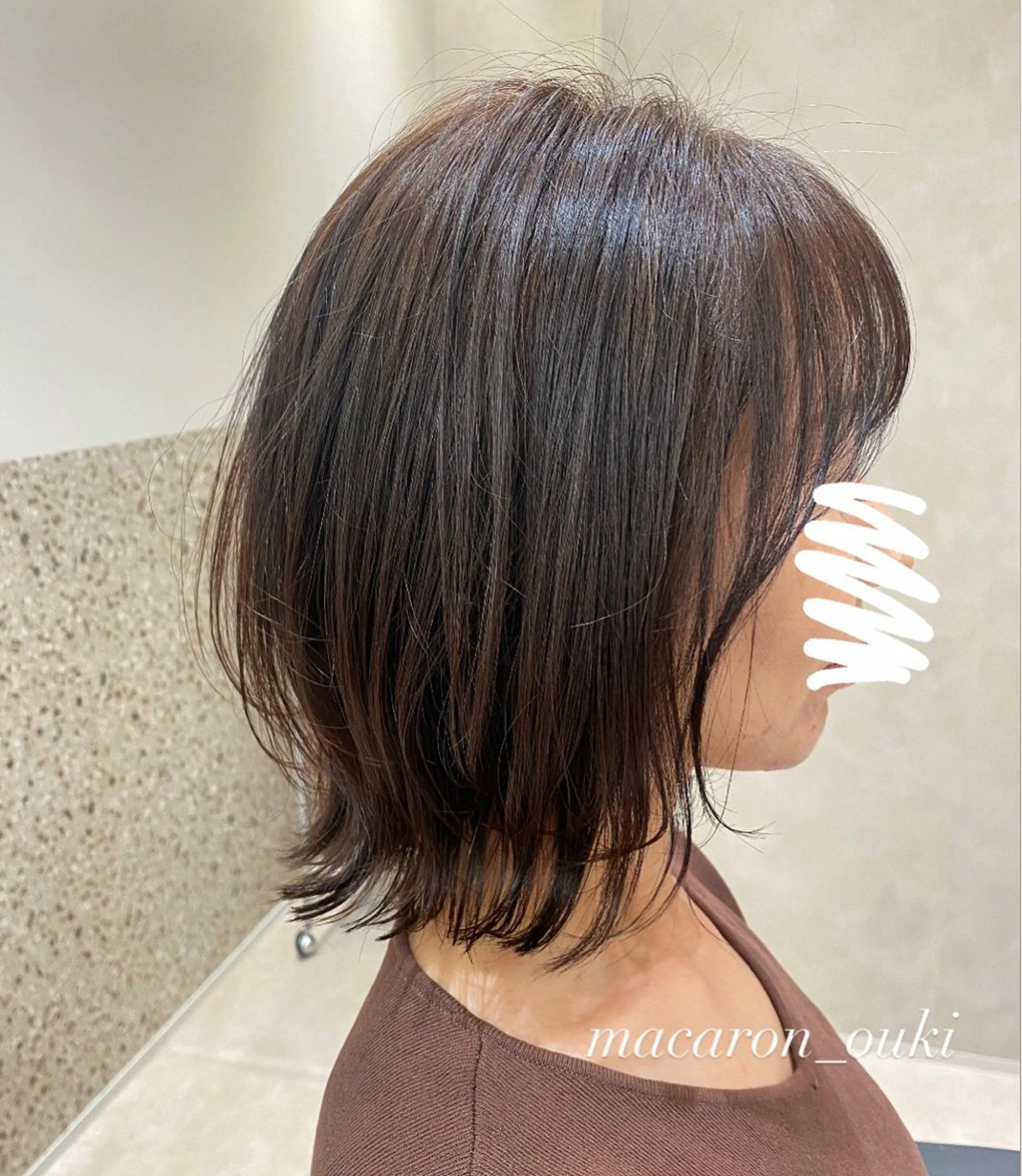 ミディアム レイヤーカット 佐藤 生基のヘアスタイル