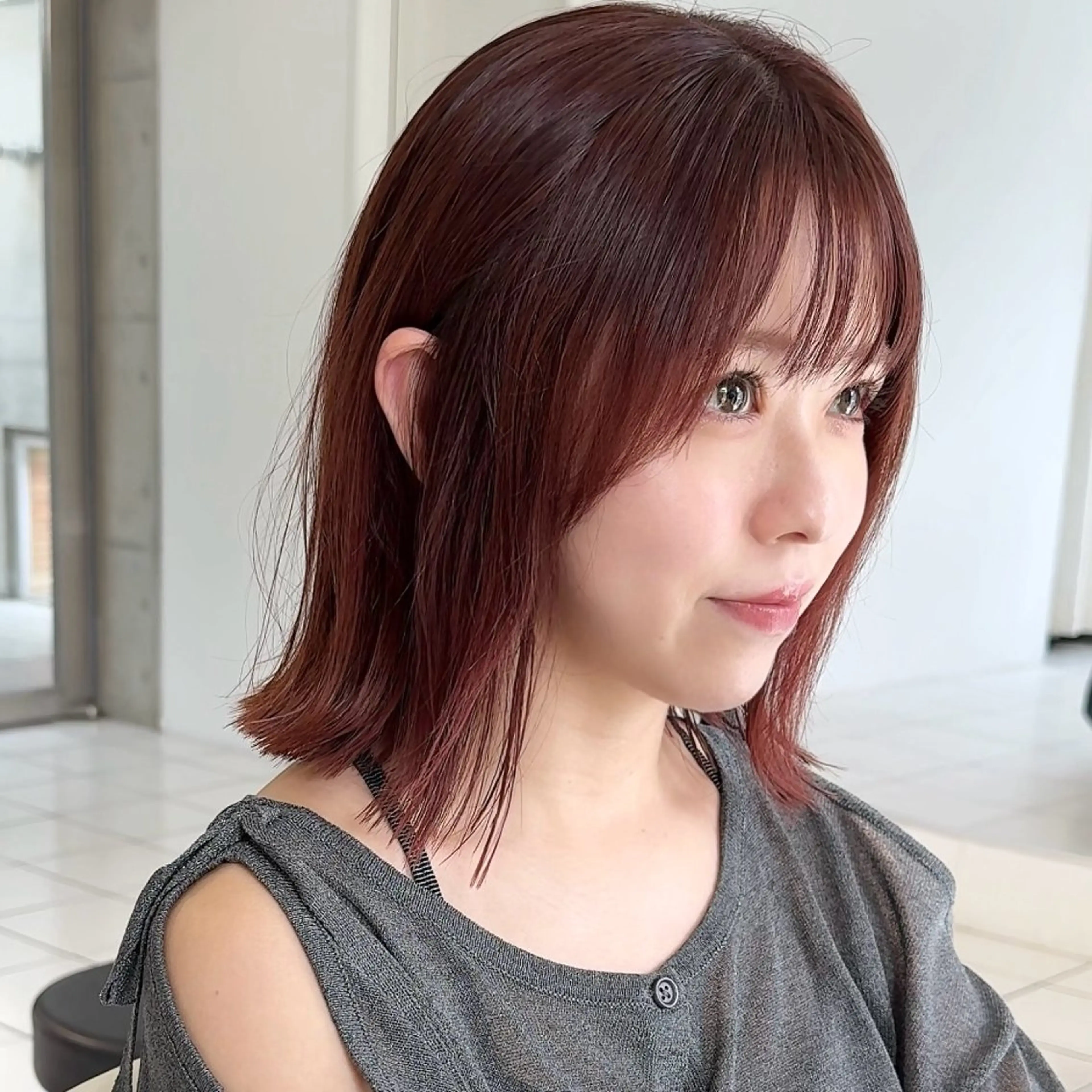 💎顔周りが命🔥✨👑顔周りカット+透明感カラー🫧+🫧内部補修TR ✨ボブ/ショート/レイヤー/韓国/顔まわり/の写真