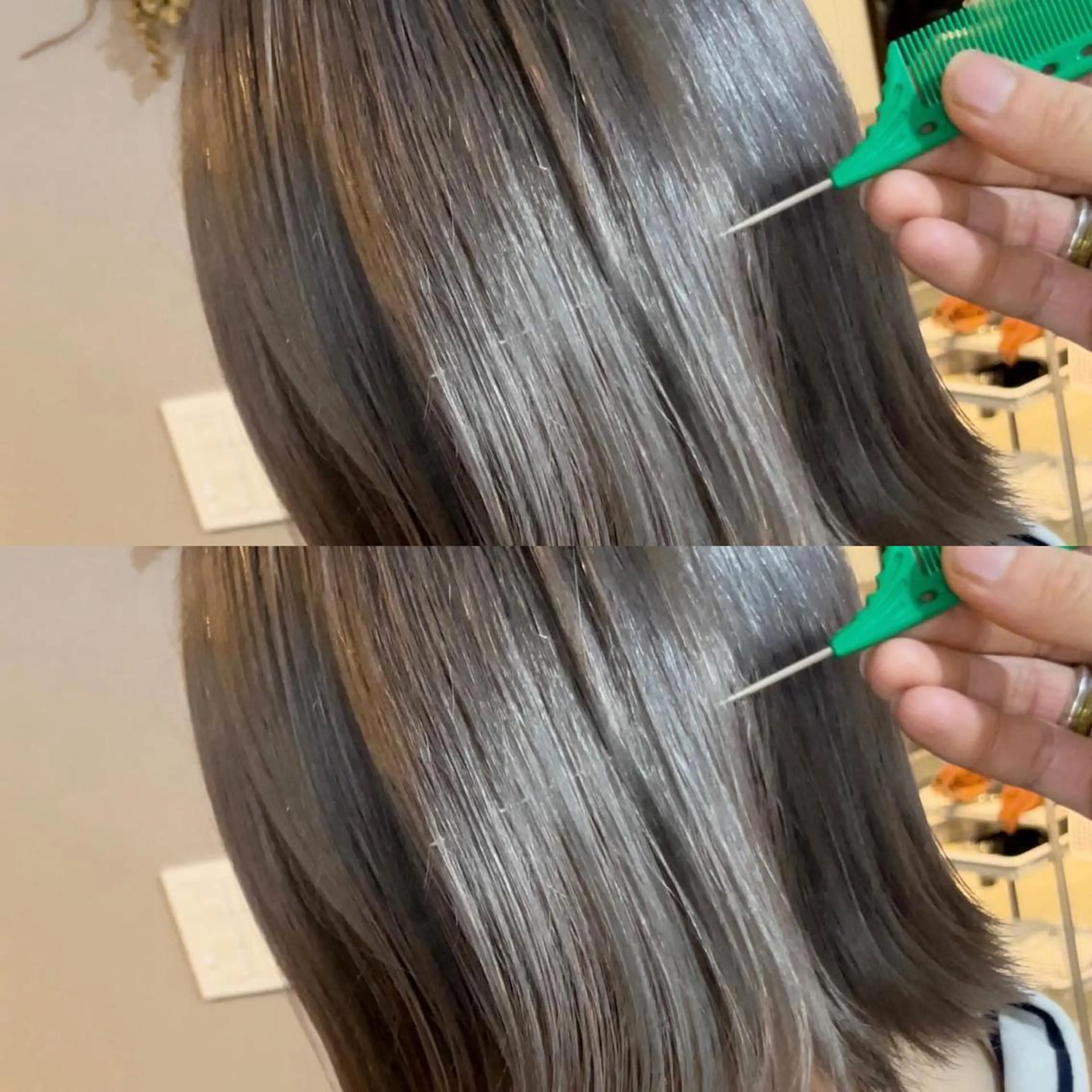 ミディアム カラー ハイトーンカラー シルバー ギャルの革命児 秀斗のヘアスタイル