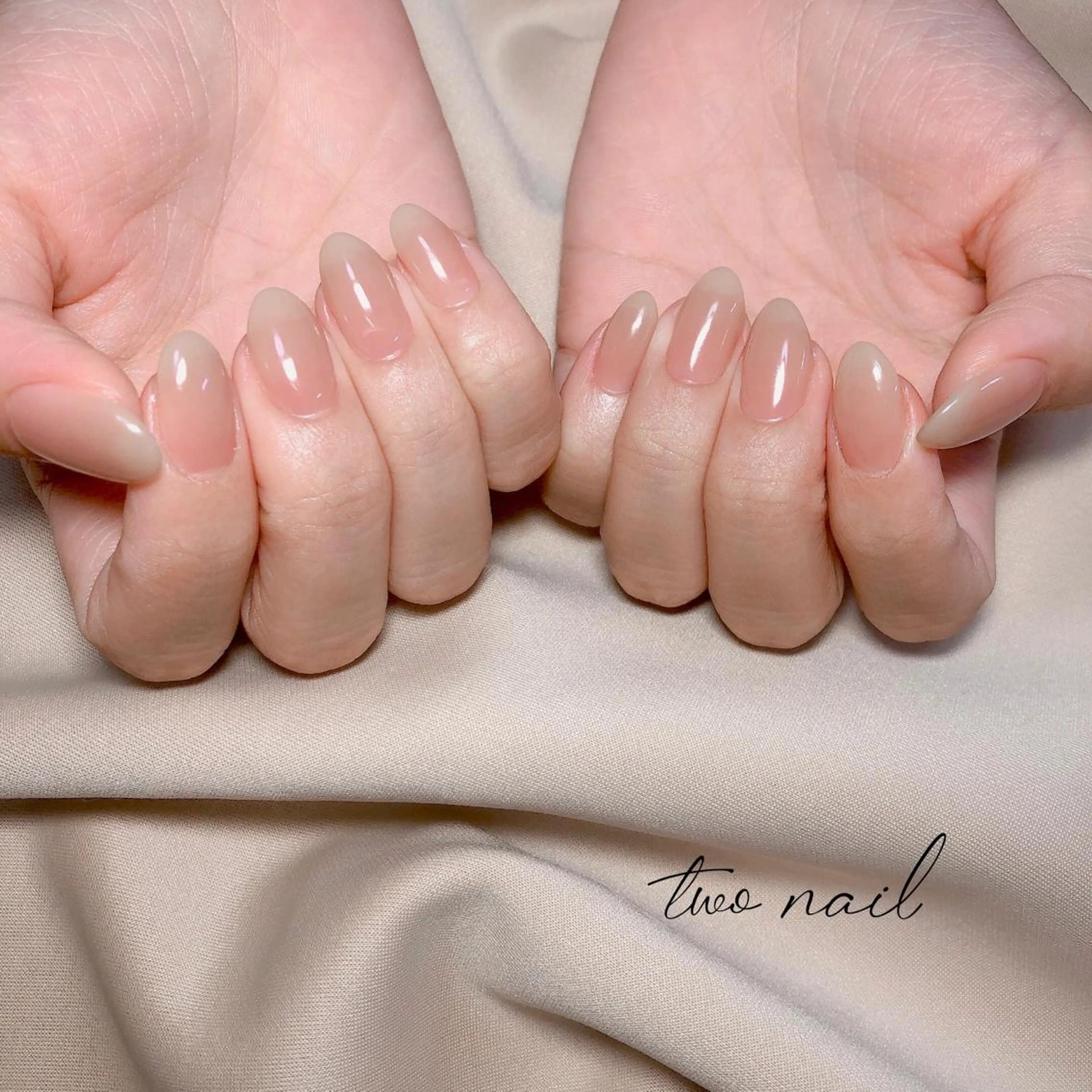 ネイル アートネイル フットネイル ハート ニュアンスネイル ホワイト two nailのネイルデザイン