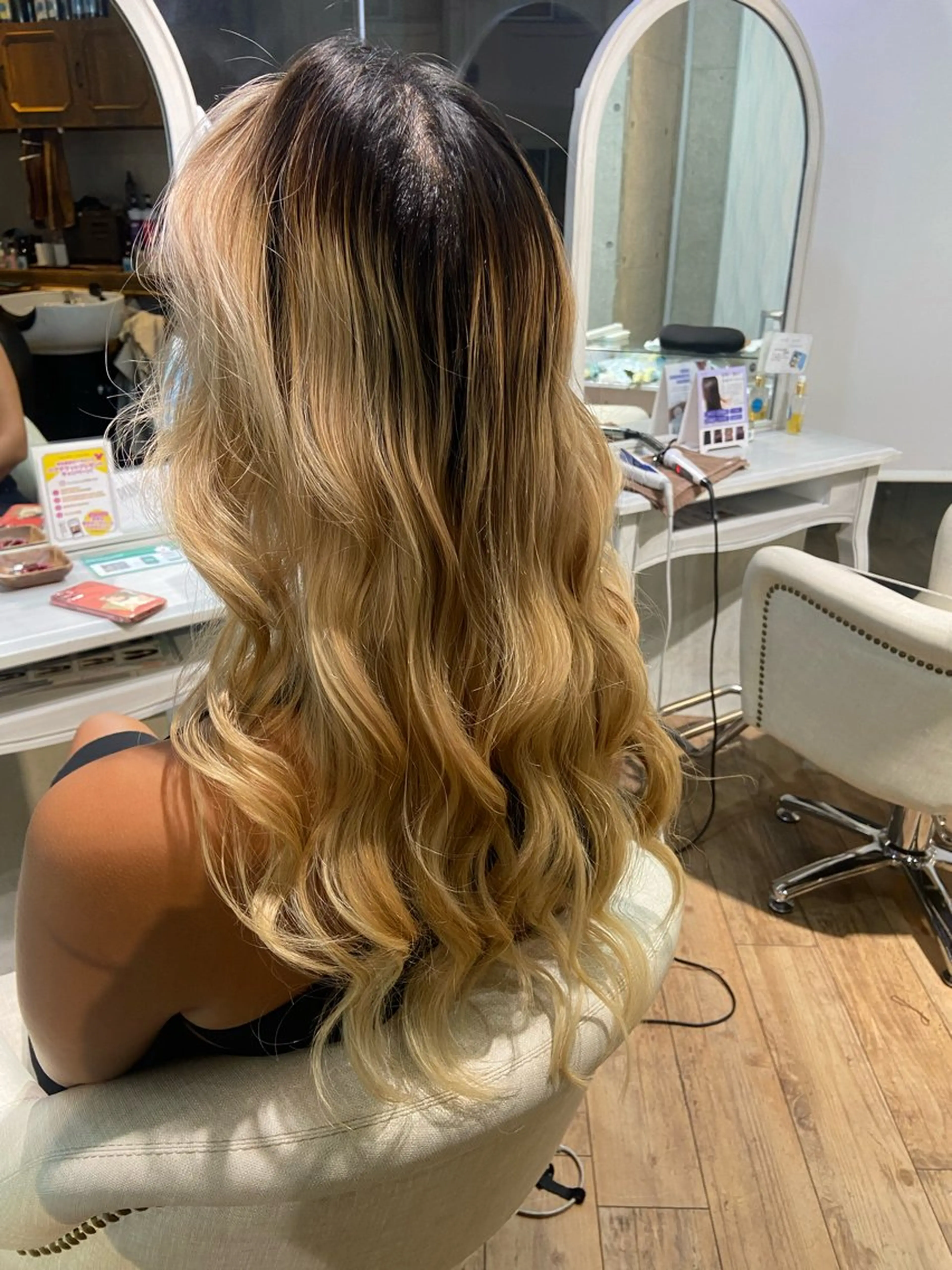 ロング カラー プルエクステ エクステ エクステ 🧸プルエクステ❤︎ ネイルKAO🧸のヘアスタイル