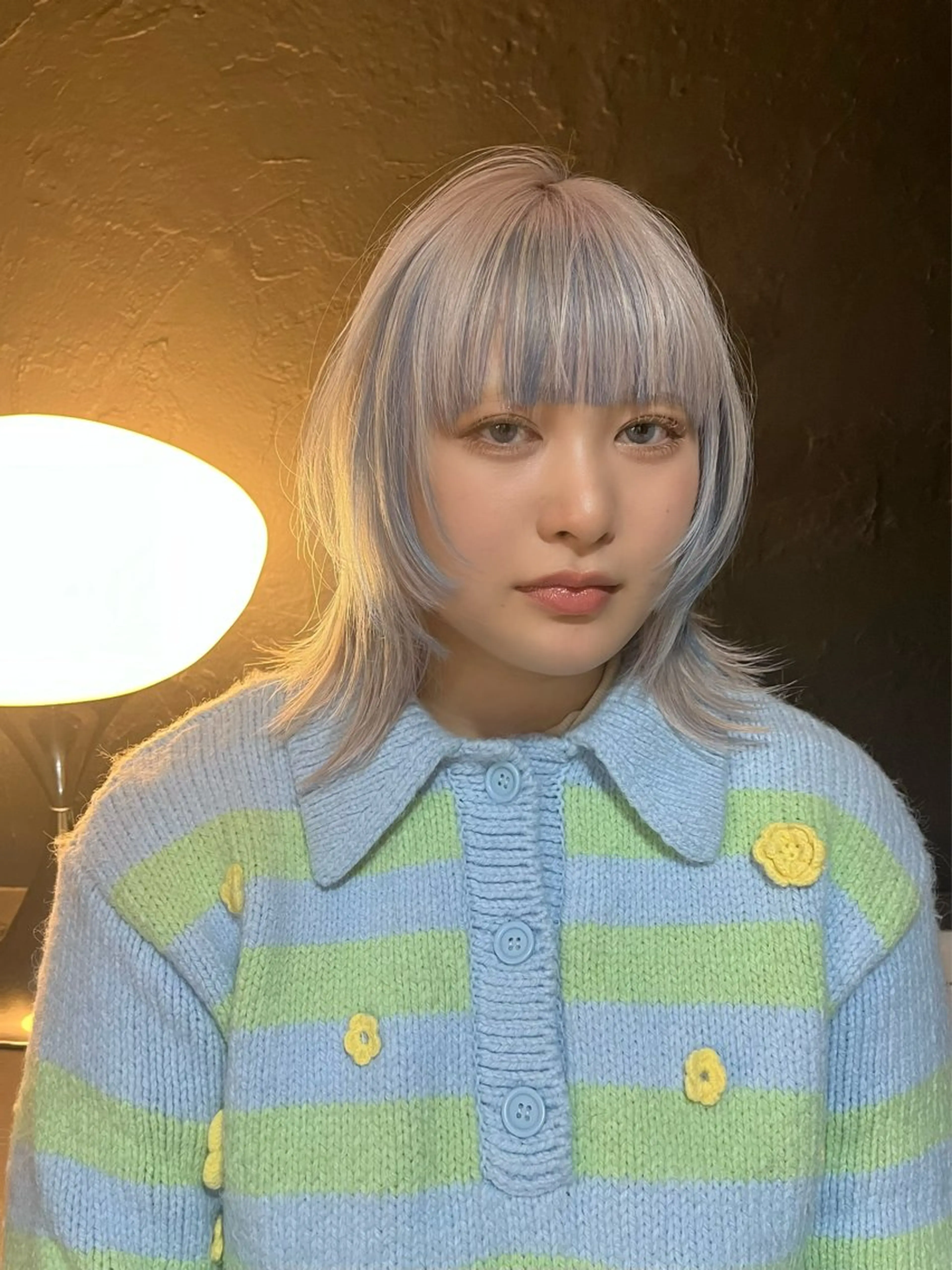 カラー ブリーチ ブルーカラー ヘアカラー mikaze ˚✧₊☆*:.｡渋谷のヘアスタイル