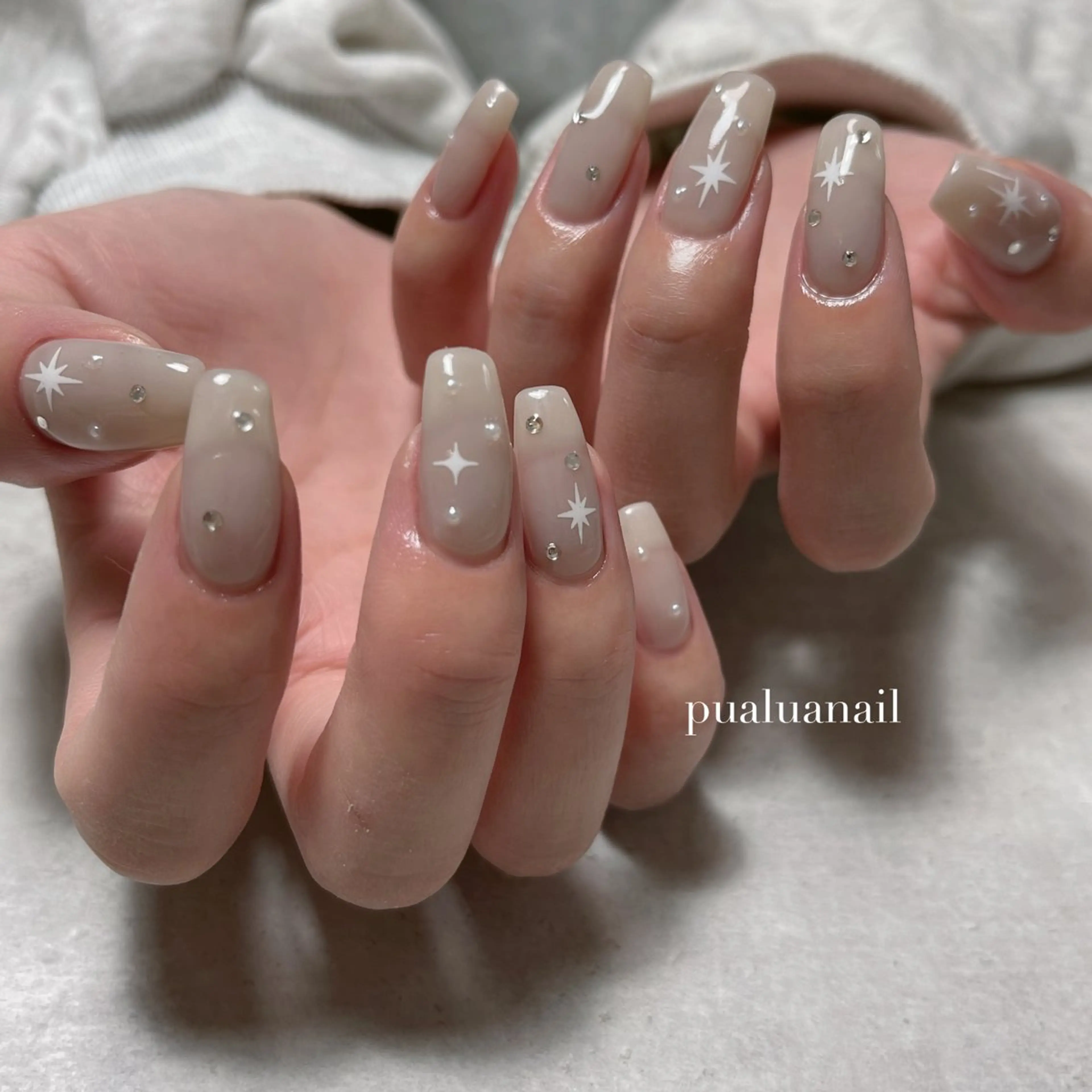 ネイル 韓国ネイル 持ち込み ニュアンスネイル ハンドネイル pualua miharuのネイルデザイン