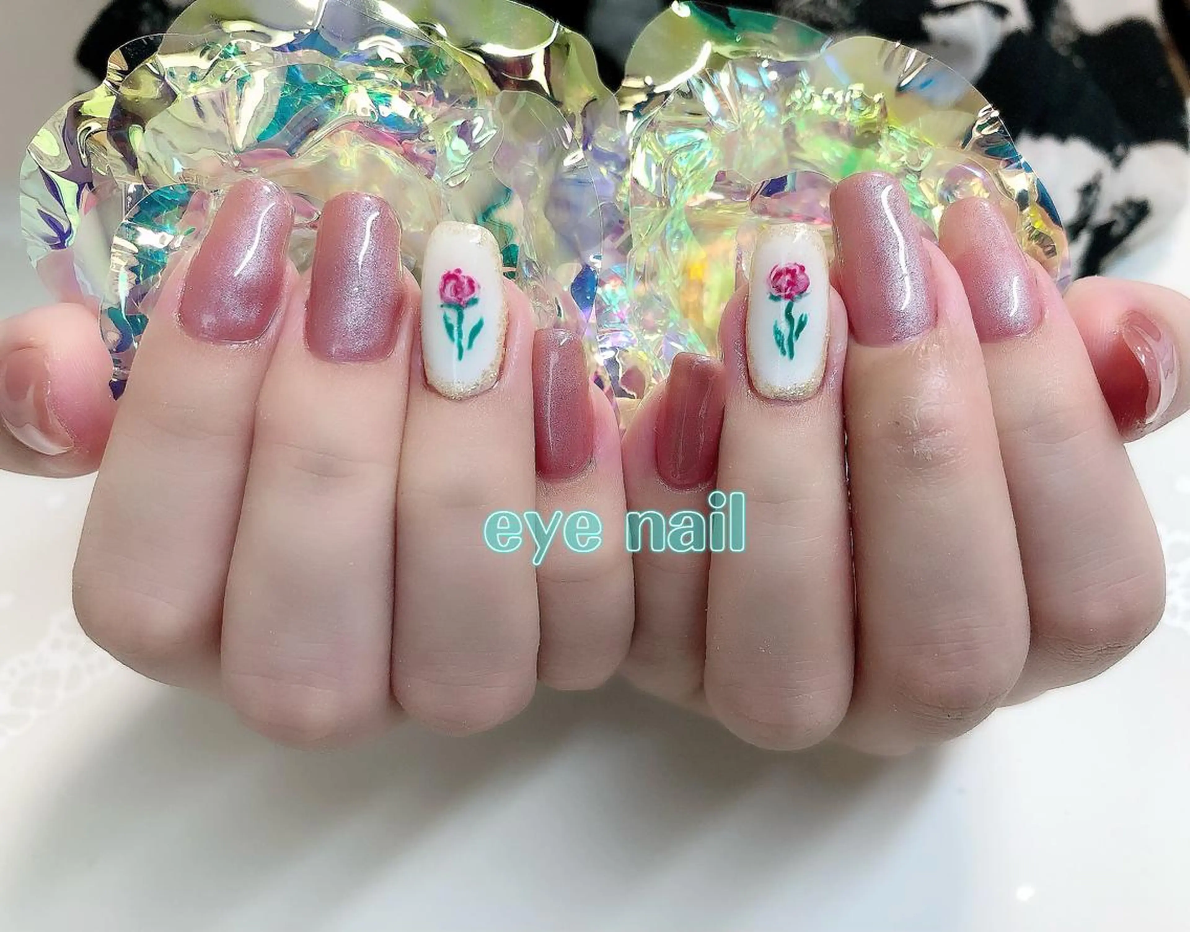 ネイル アートネイル ラメ(グリッター) ハンドネイル Eye nailのネイルデザイン