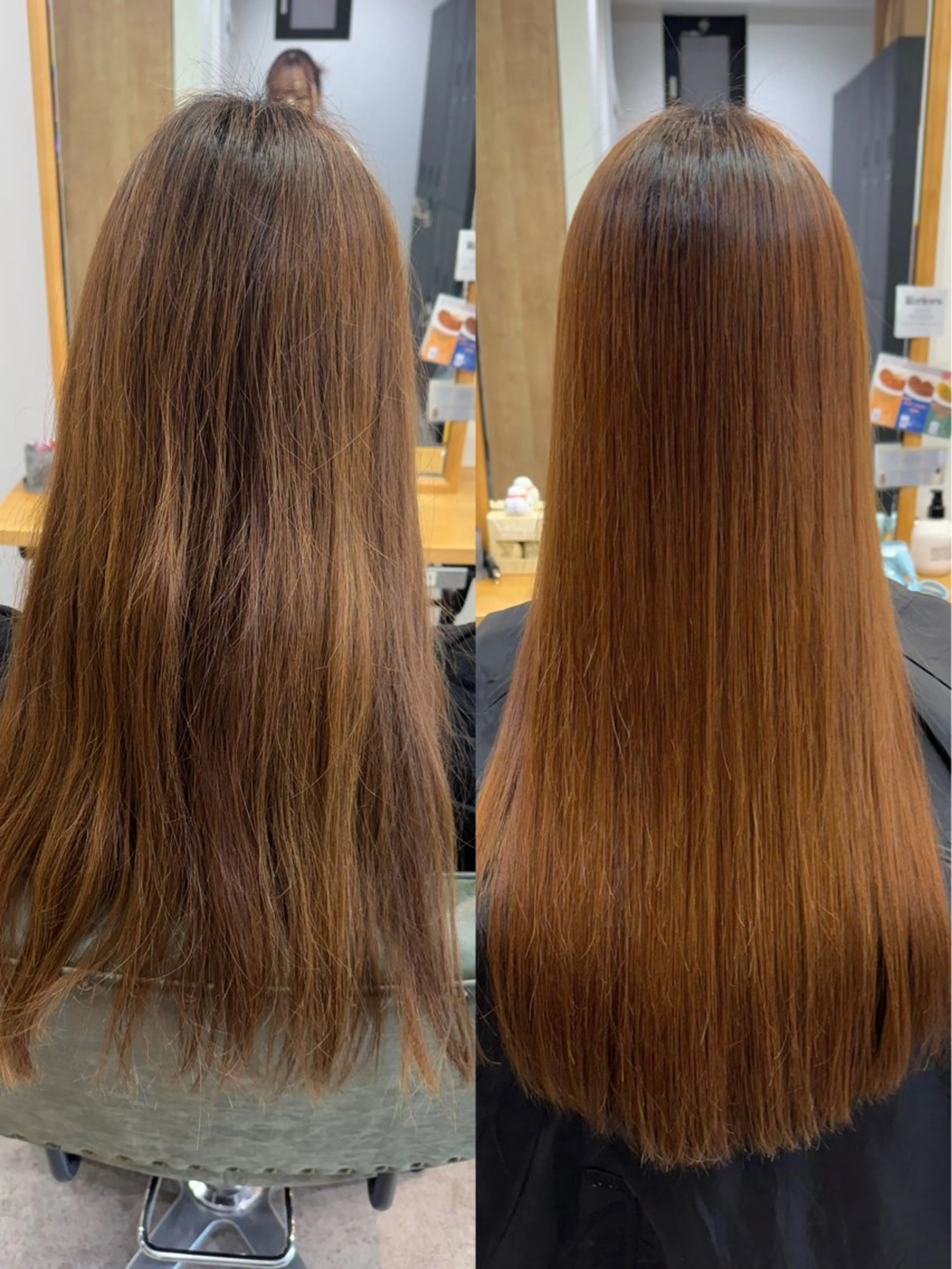 ロング パーマ 髪質改善 ロング 縮毛矯正 トリートメント ストレートパーマ カット 縮毛矯正 トリートメント 縮毛矯正/艶髪カラー /パーマ/ひふみ🌱のヘアスタイル