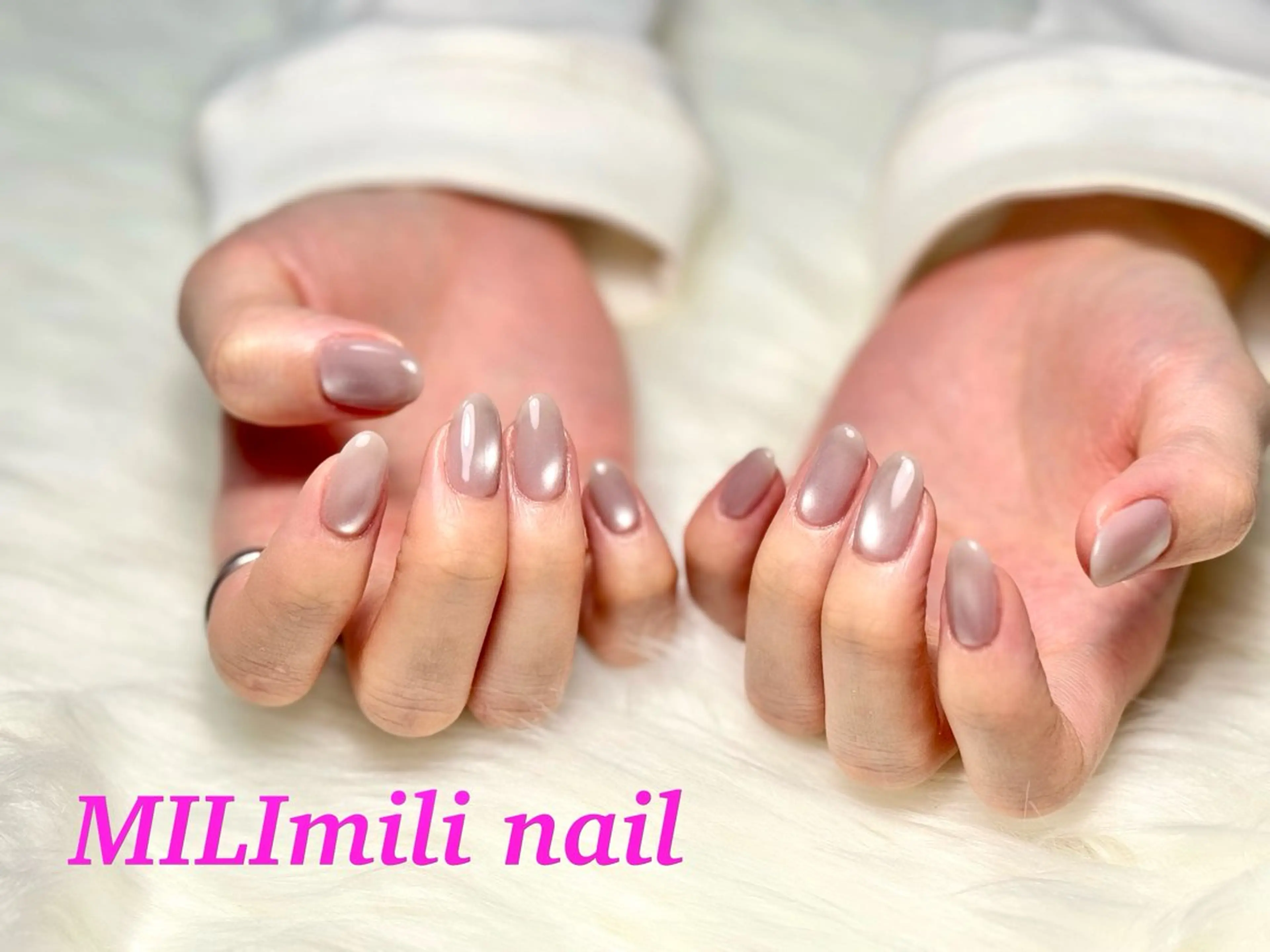 ネイル フットネイル フレンチネイル ジェルネイル グラデーション マグネットネイル MILImili nailのネイルデザイン
