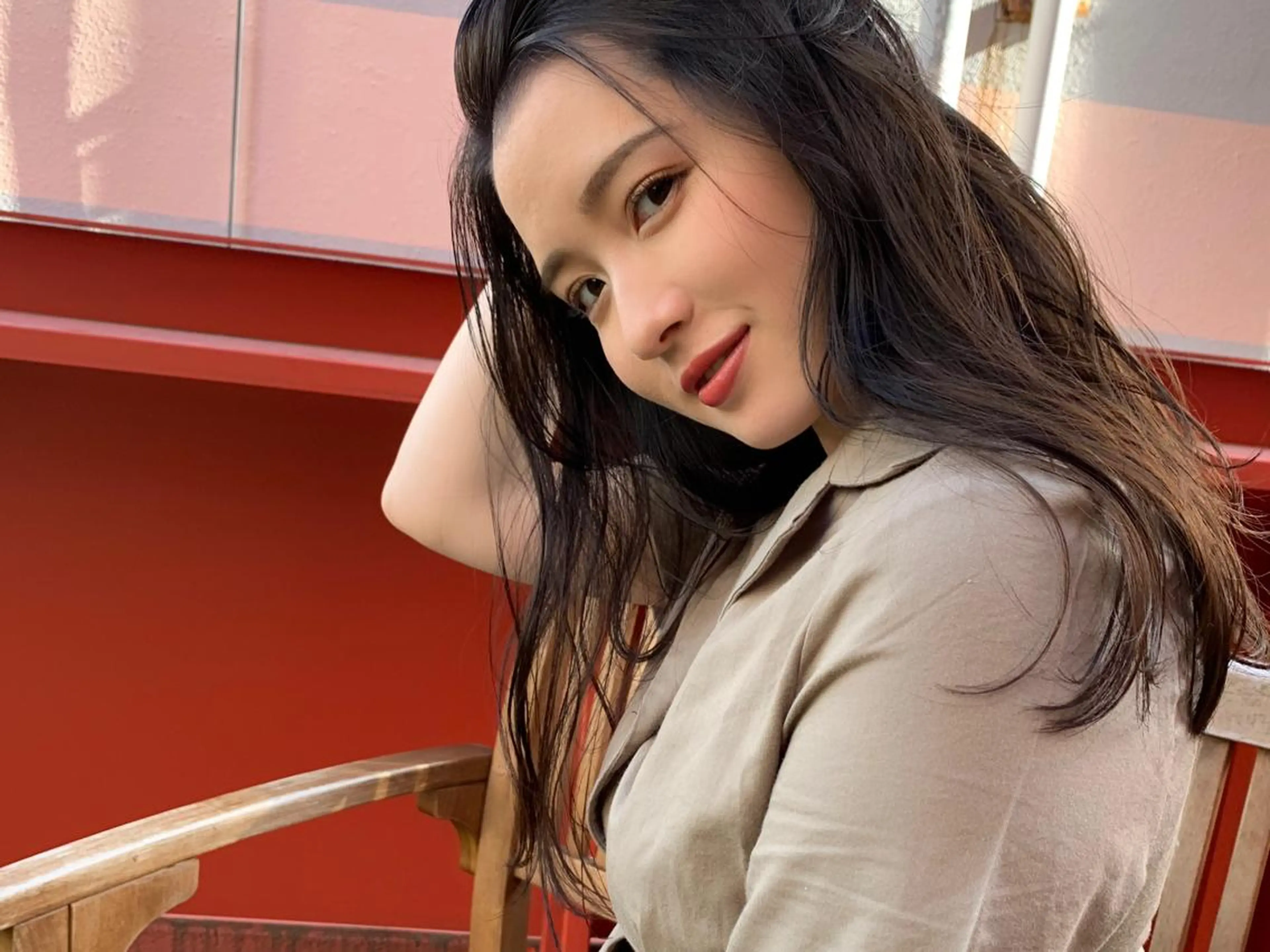 ロング カラー 上川 美幸のヘアスタイル