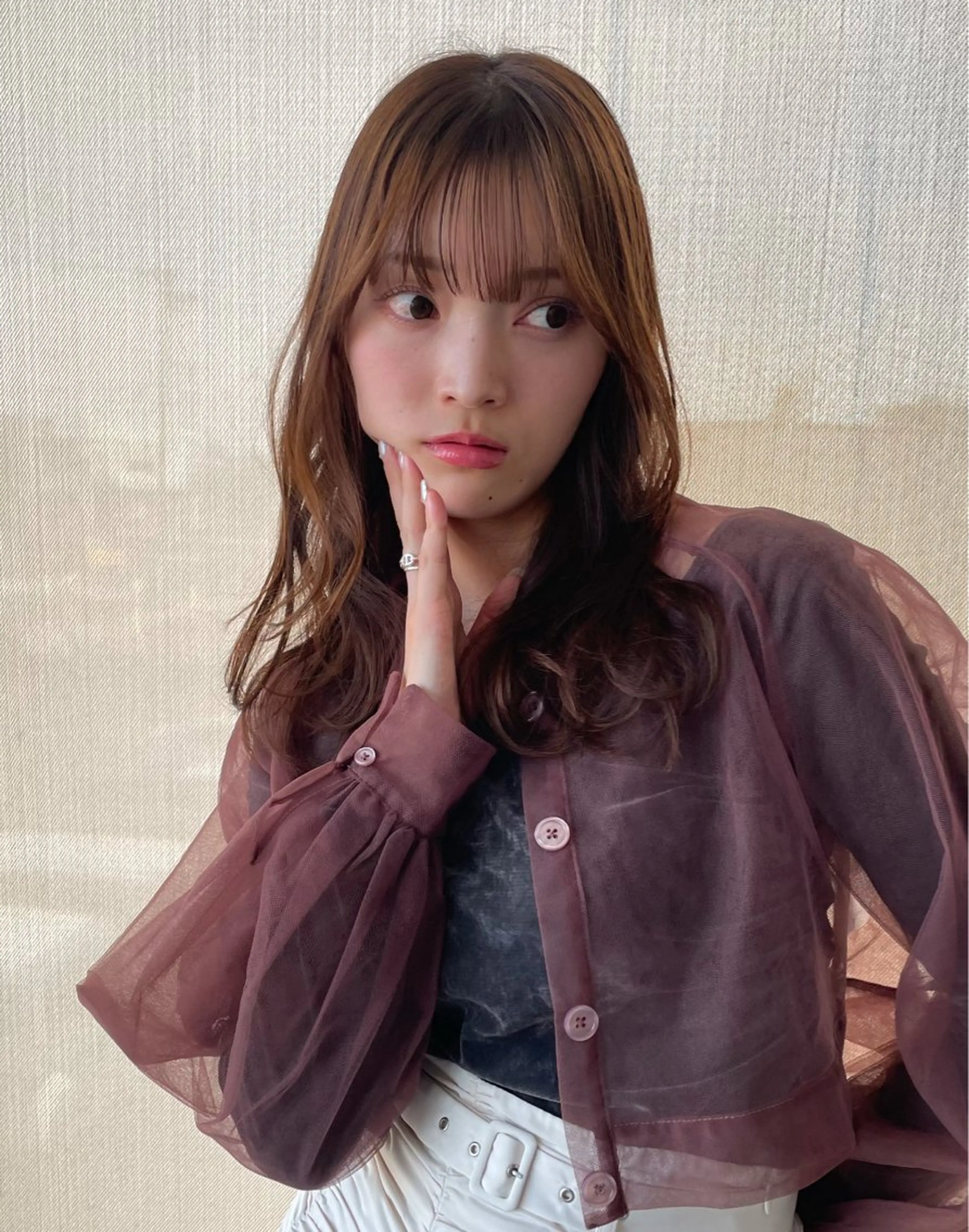 セミロング カラー 顔まわりレイヤー 髪質改善 レイヤーカット トリートメント カット ヘアカラー トリートメント 河合秀明/ショート /ボブ/レイヤーのヘアスタイル