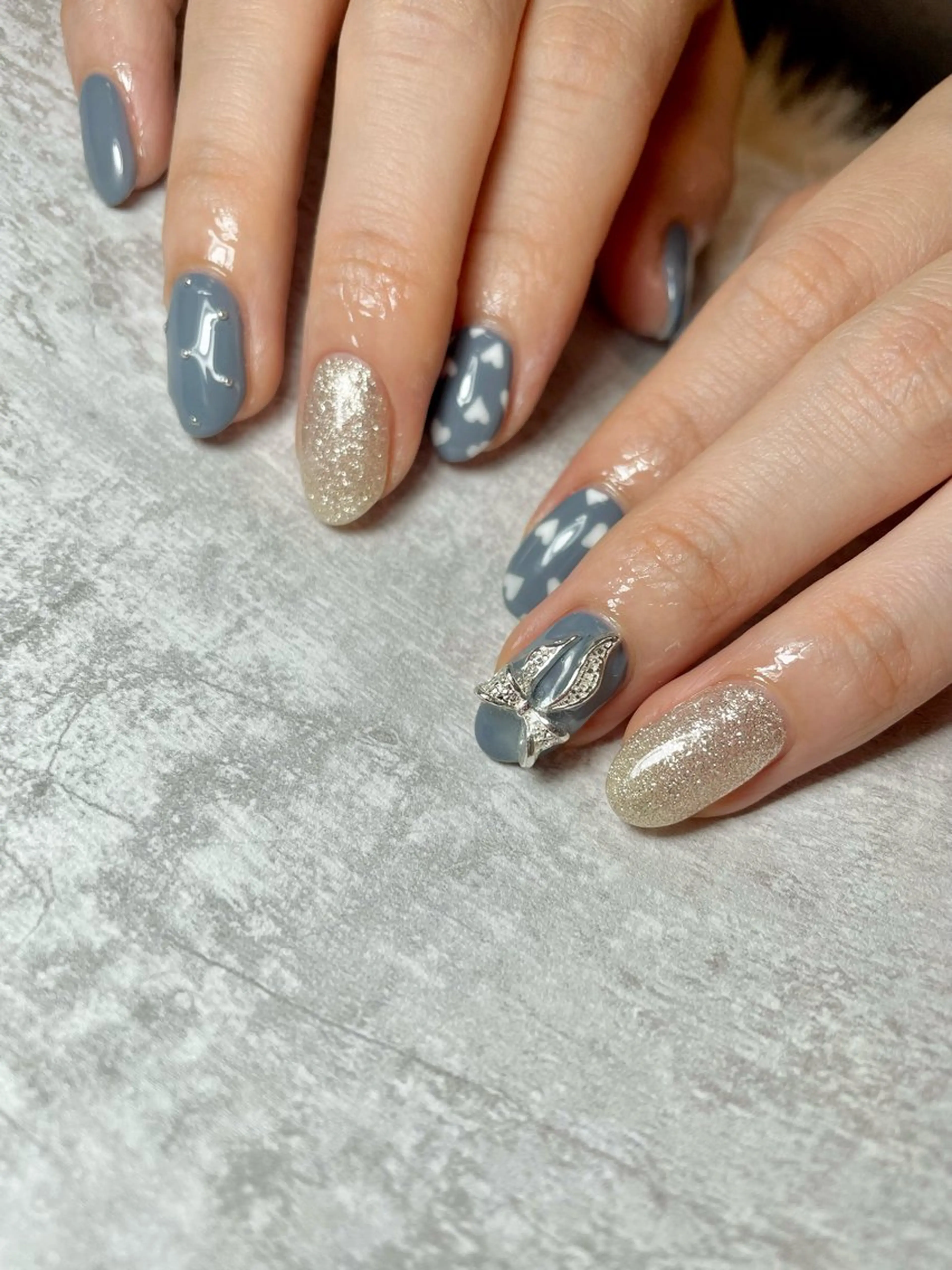 ネイル ハート 持ち込み リボン BEAUTY GARDEN 【nail salon unseul】所属・nana .のネイルデザイン
