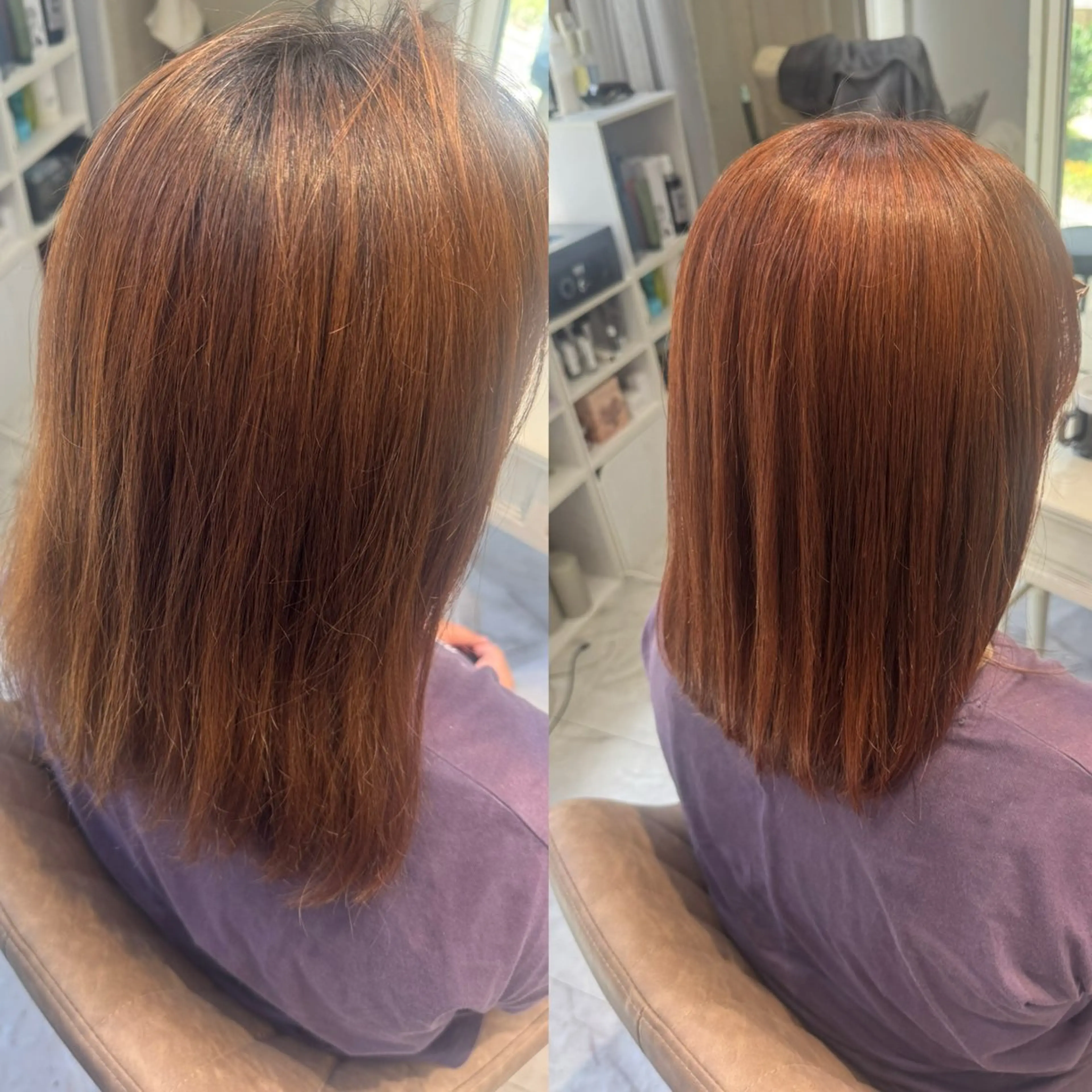 ミディアム カラー ブリーチ ブリーチなしカラー オレンジ カット ヘアカラー Fuu.by lupine所属・16日空きあり 🌟misatoのヘアスタイル