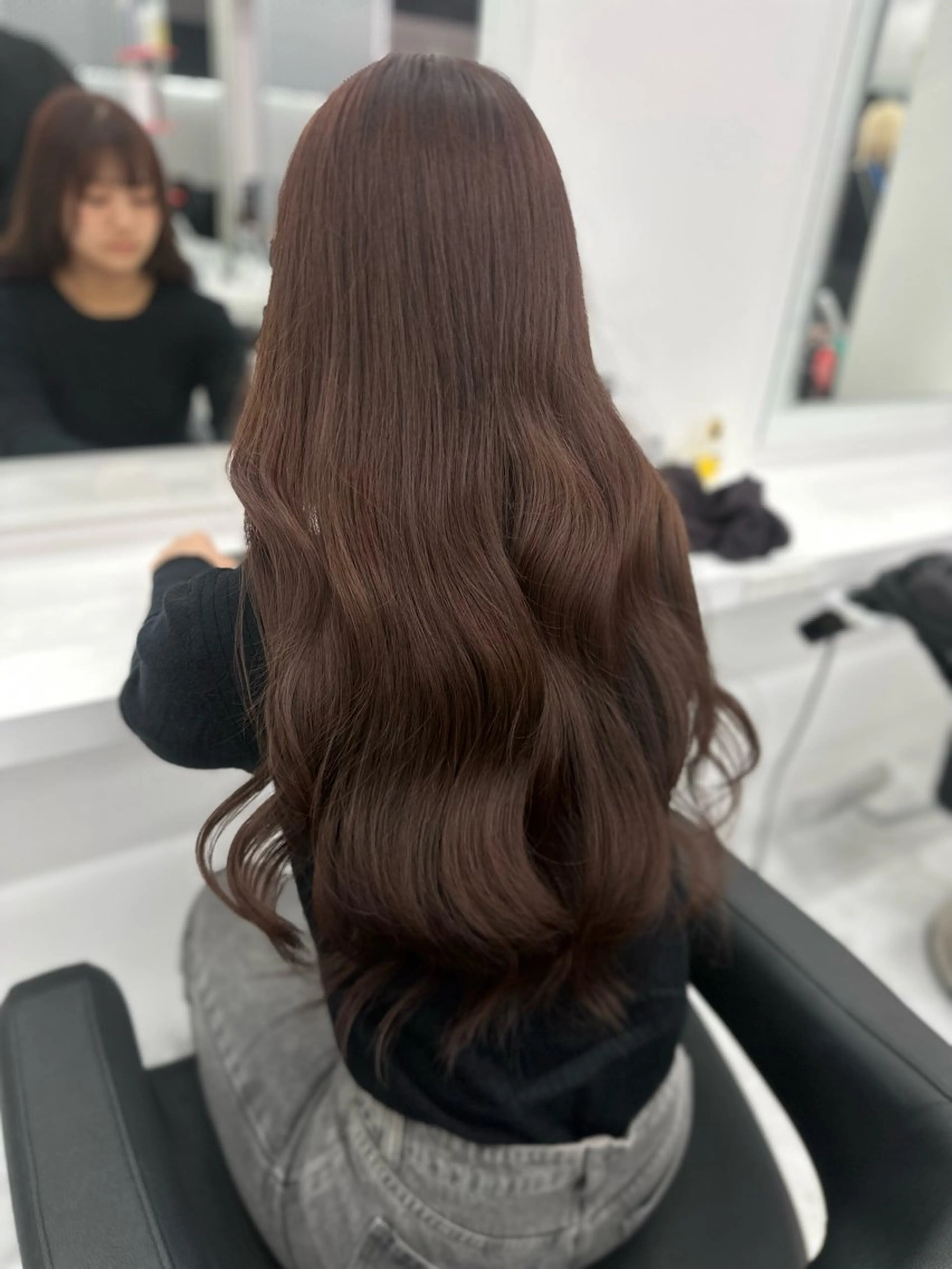 ロング カラー パーマ ヘアアレンジ メンズ キッズ ♥️韓国ヘア レイヤー♥️ゆりのヘアスタイル