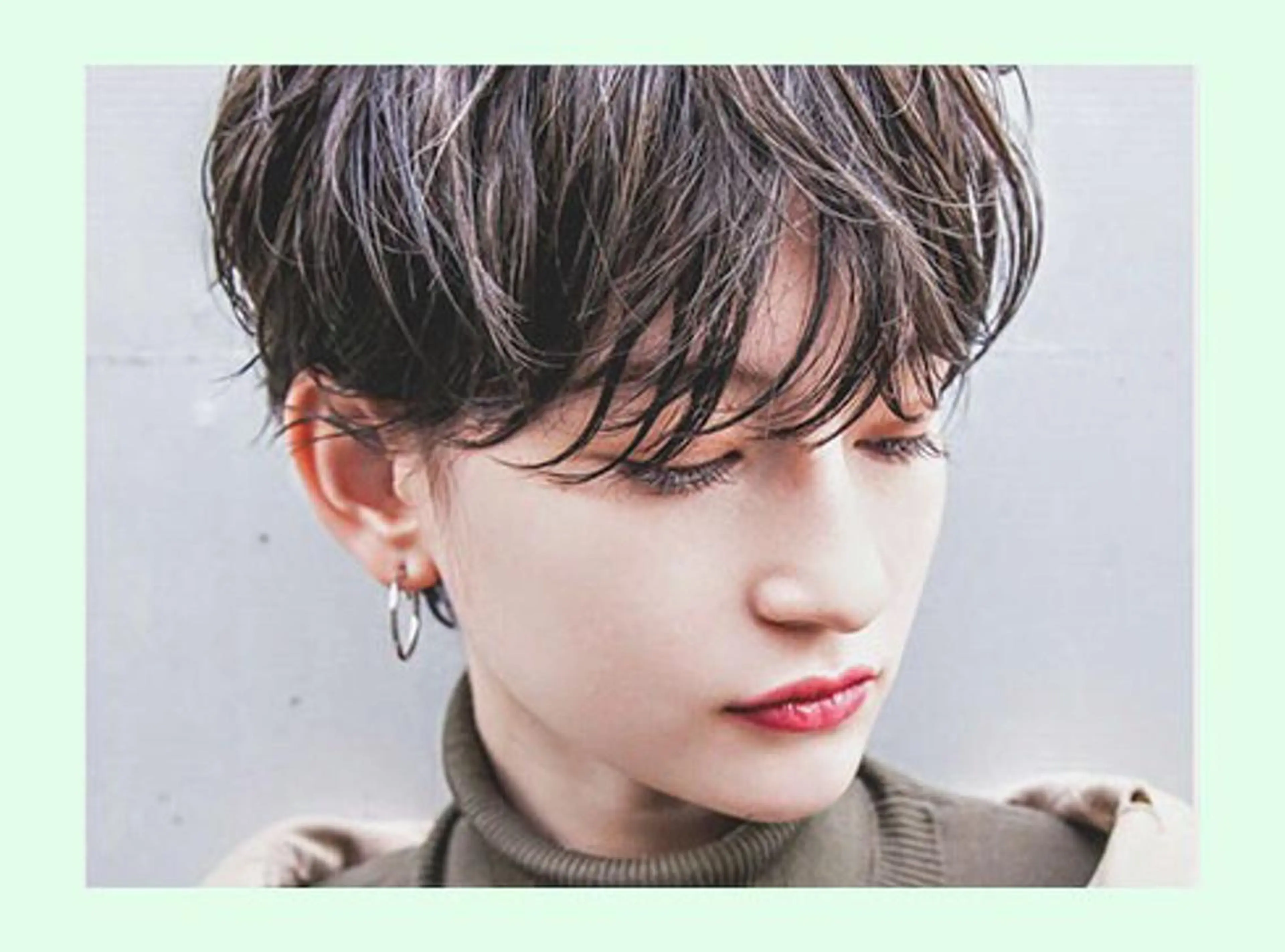 ショート カラー サイエンスアクア/艶 髪/レイヤー/清水のヘアスタイル