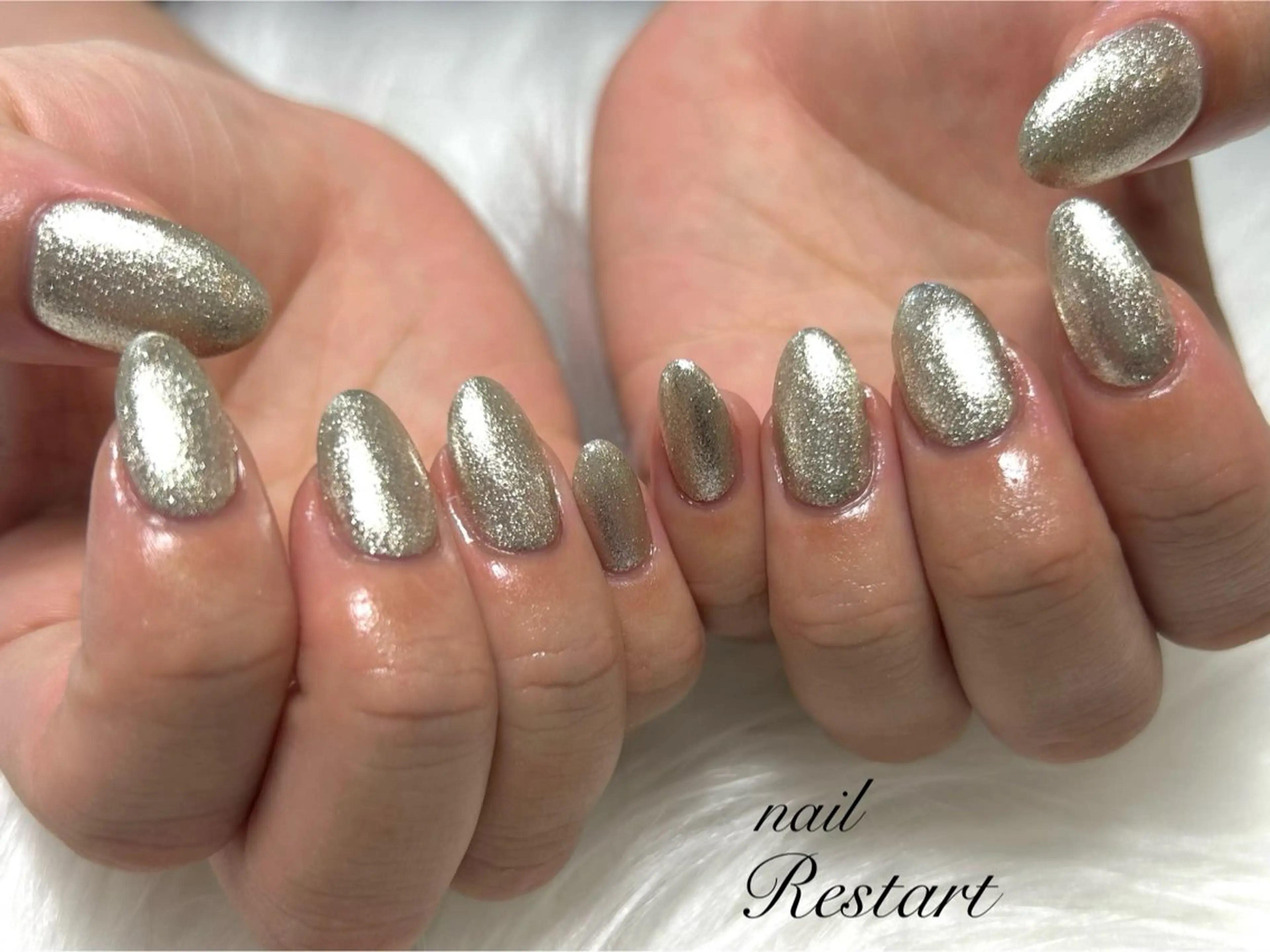 ミディアム ハンドネイル nail Restart所属・Restart YURIのネイルデザイン