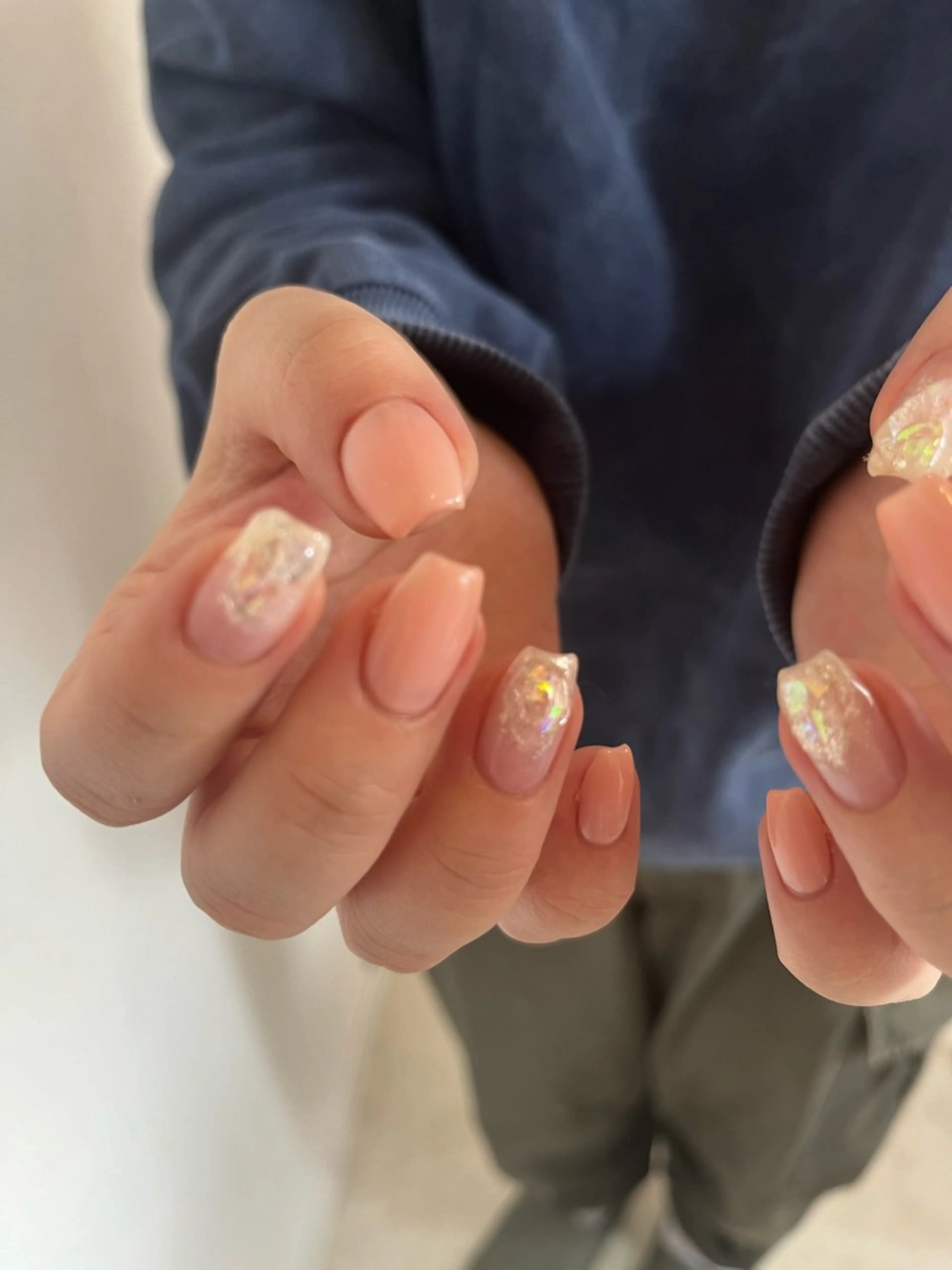 ネイル オーロラネイル オフィスネイル シンプルネイル ハンドネイル people所属・luster shihoのネイルデザイン