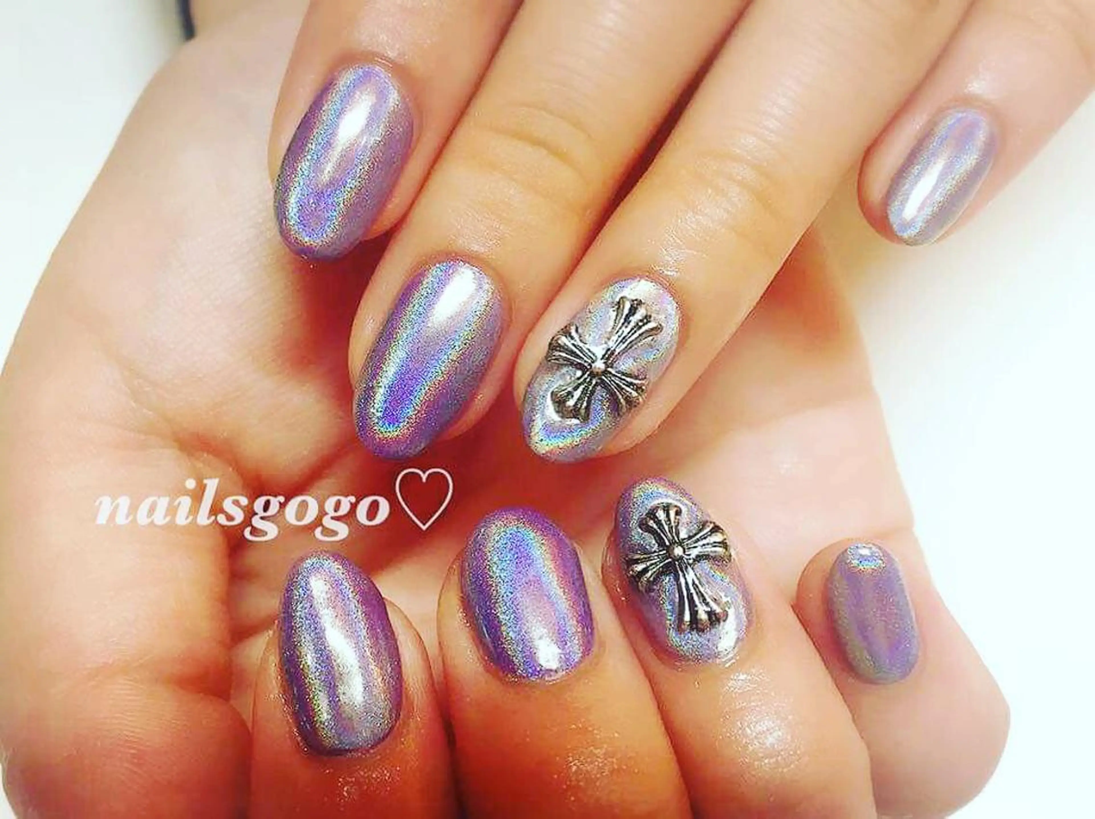 ネイル アートネイル フットネイル 卒業式 ミラーネイル 持ち込み NAILSGOGO shibuyaのネイルデザイン