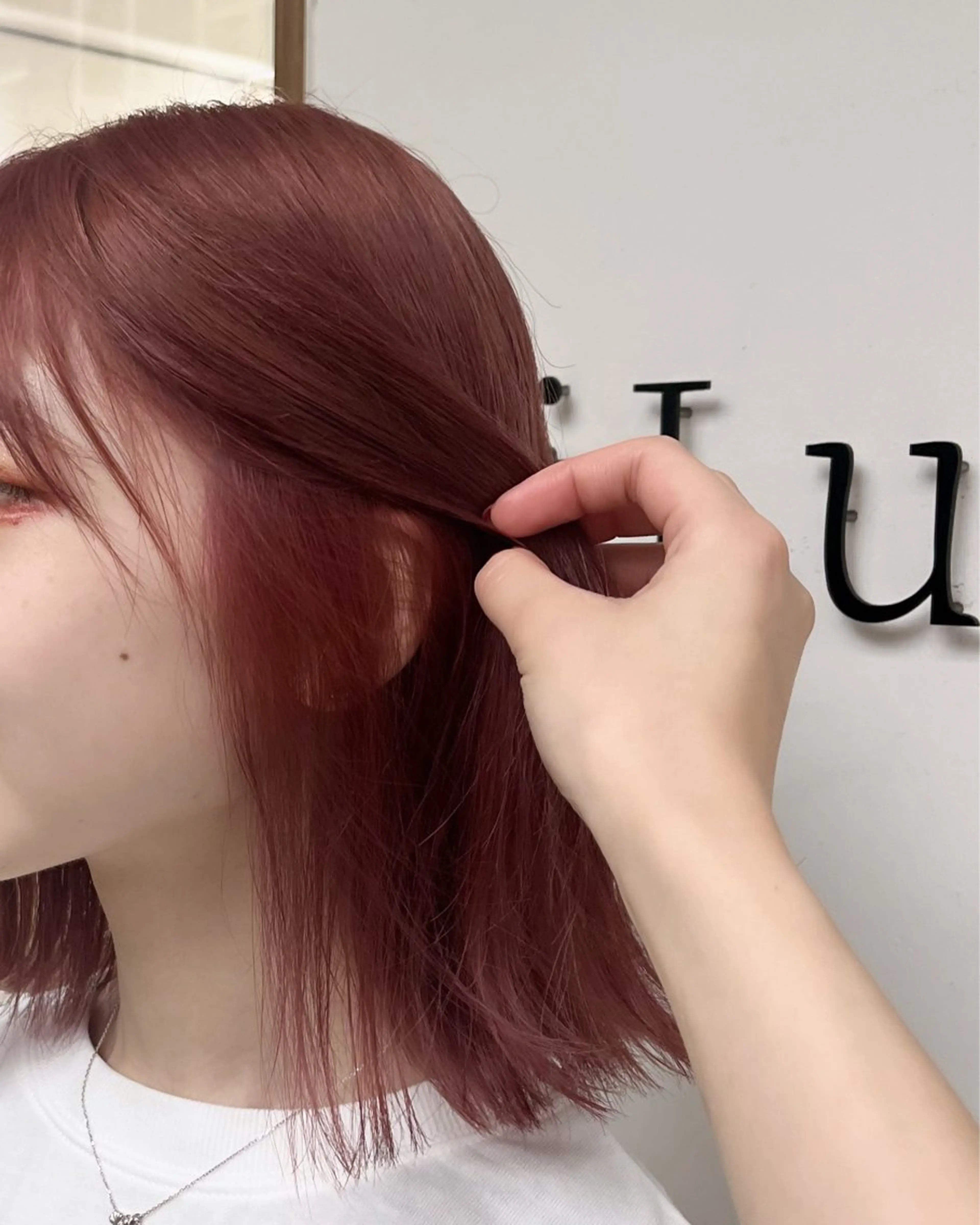 ミディアム カラー ブリーチ ヘアカラー 杉田 涼のヘアスタイル