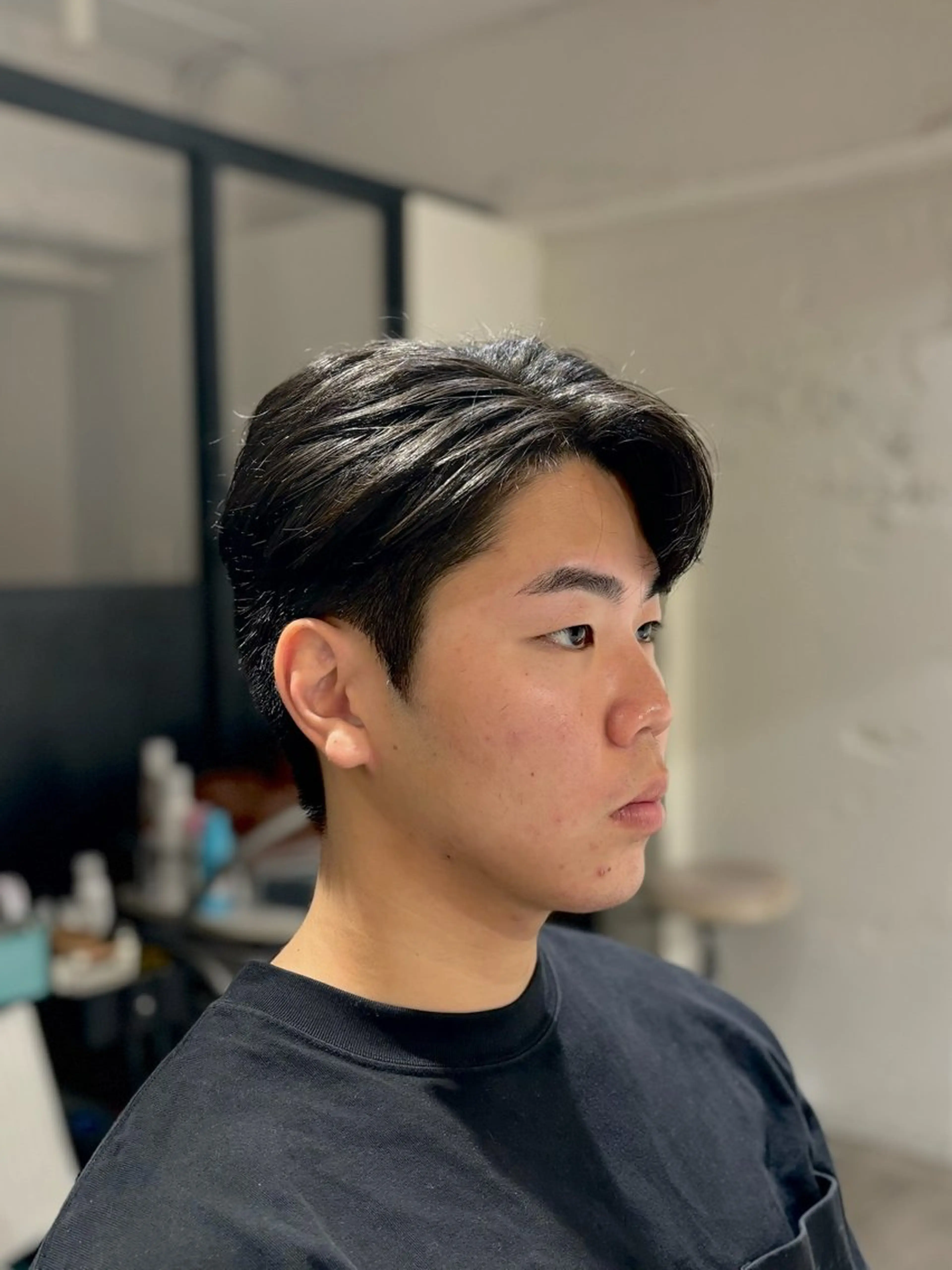 ショート パーマ メンズ 韓国メンズヘア/ ダウンパーマ/歩夢のヘアスタイル