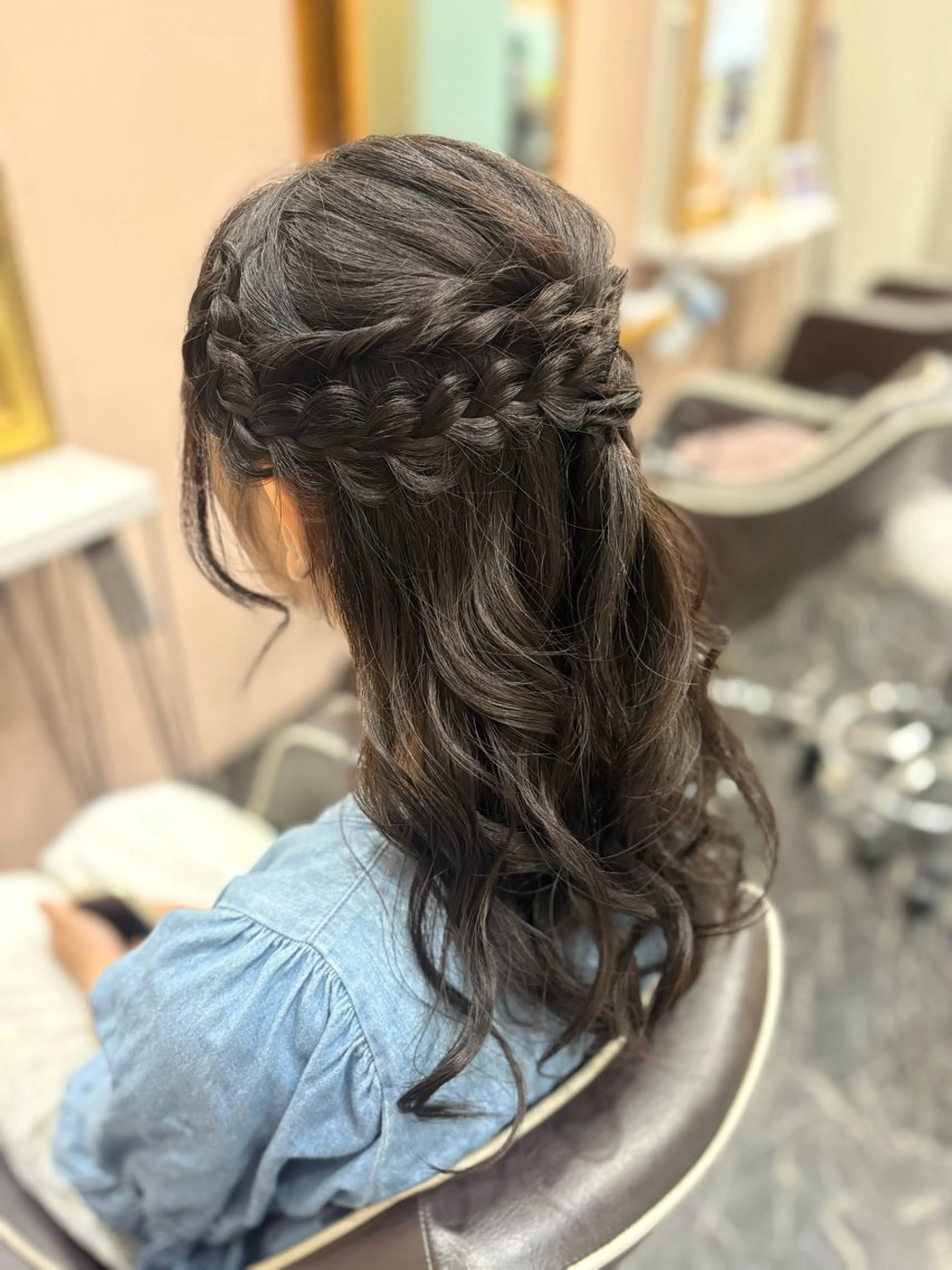 セミロング ヘアセット 暗髪艶カラー/ 髪質改善TR/maiのヘアスタイル