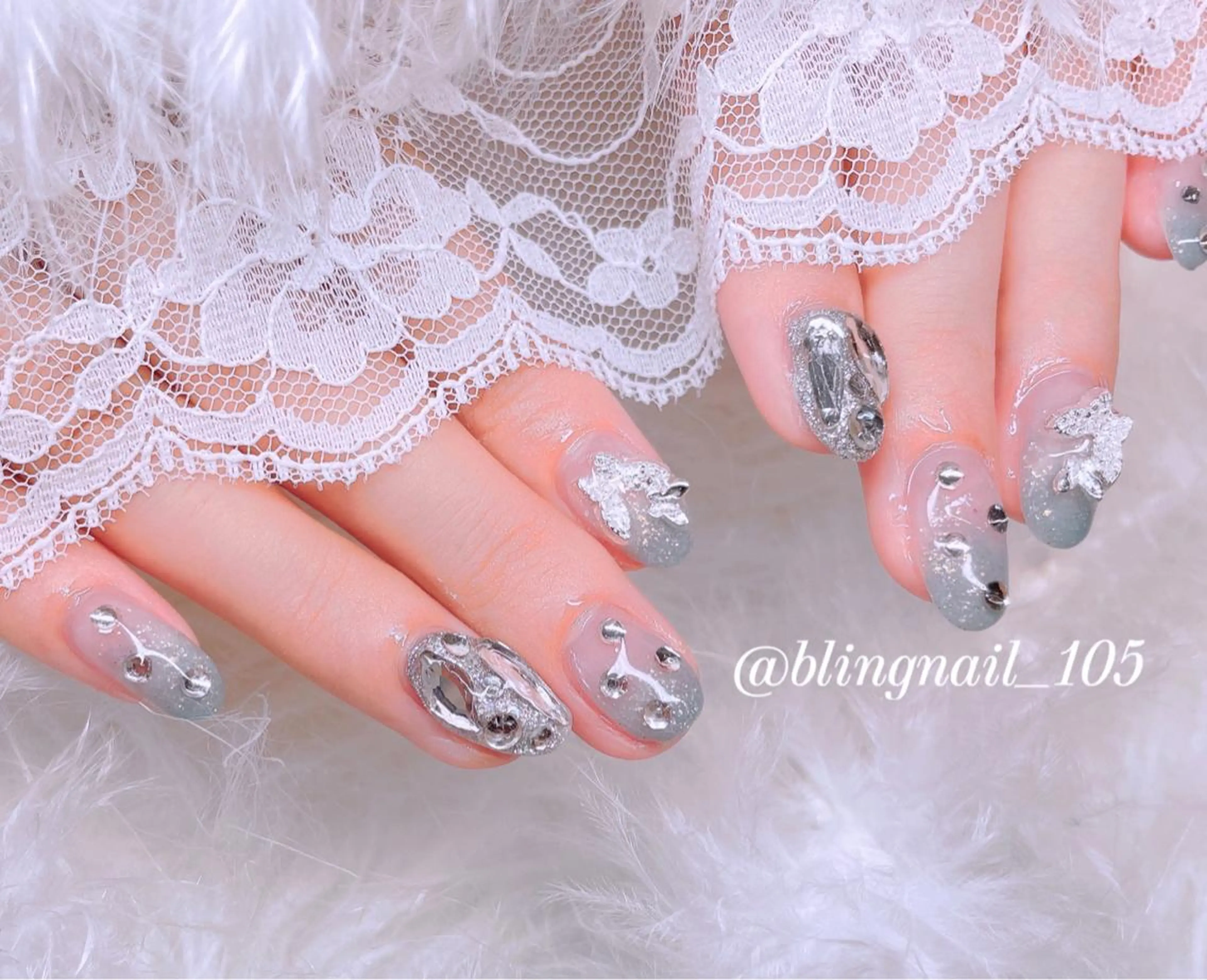 ネイル 23時まで❤︎韓国、 ワンホンネイルのネイルデザイン