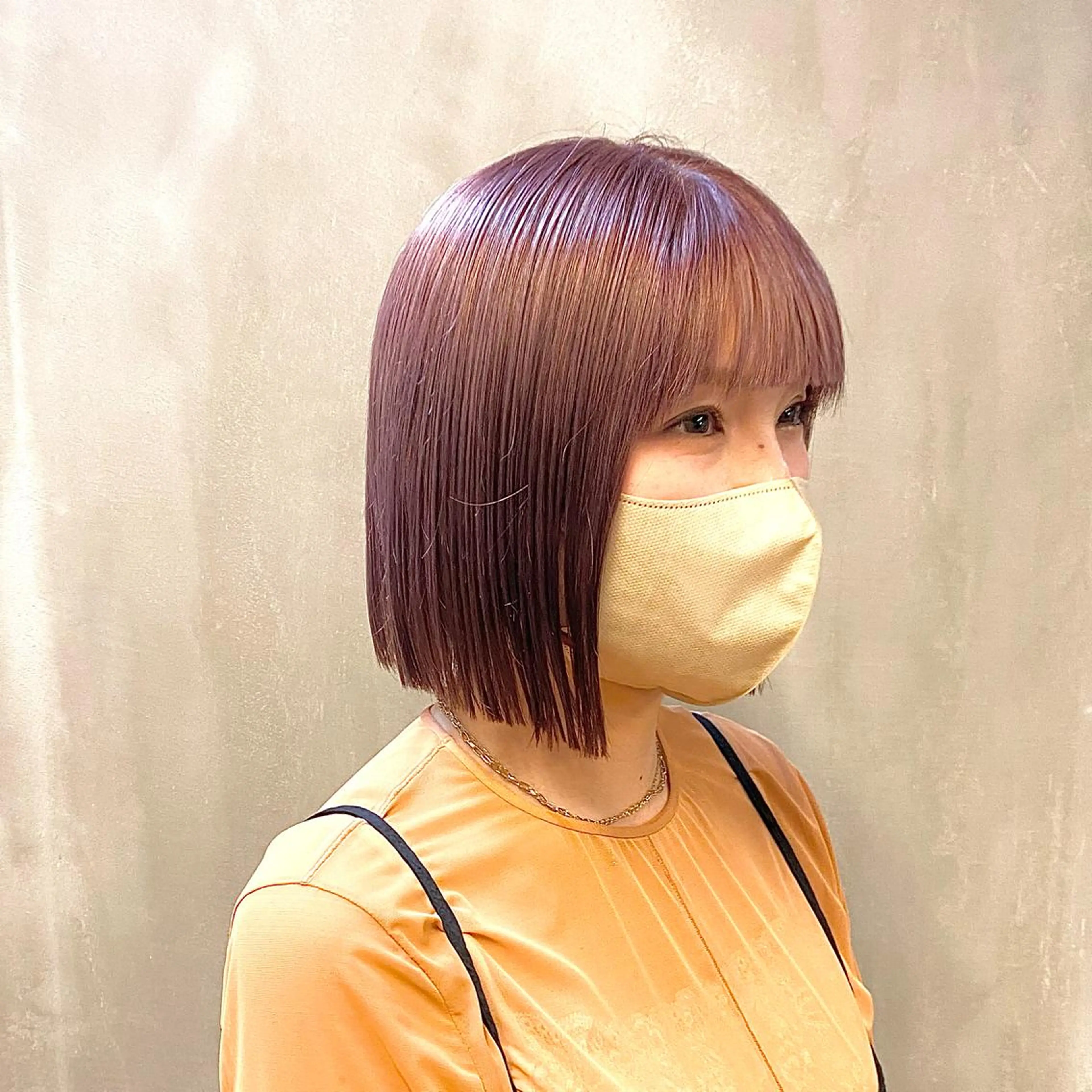 ミディアム カラー パーマ ヘアアレンジ カット ヘアカラー トリートメント ハル🌸柔色/ ブリーチなし/艶髪のヘアスタイル