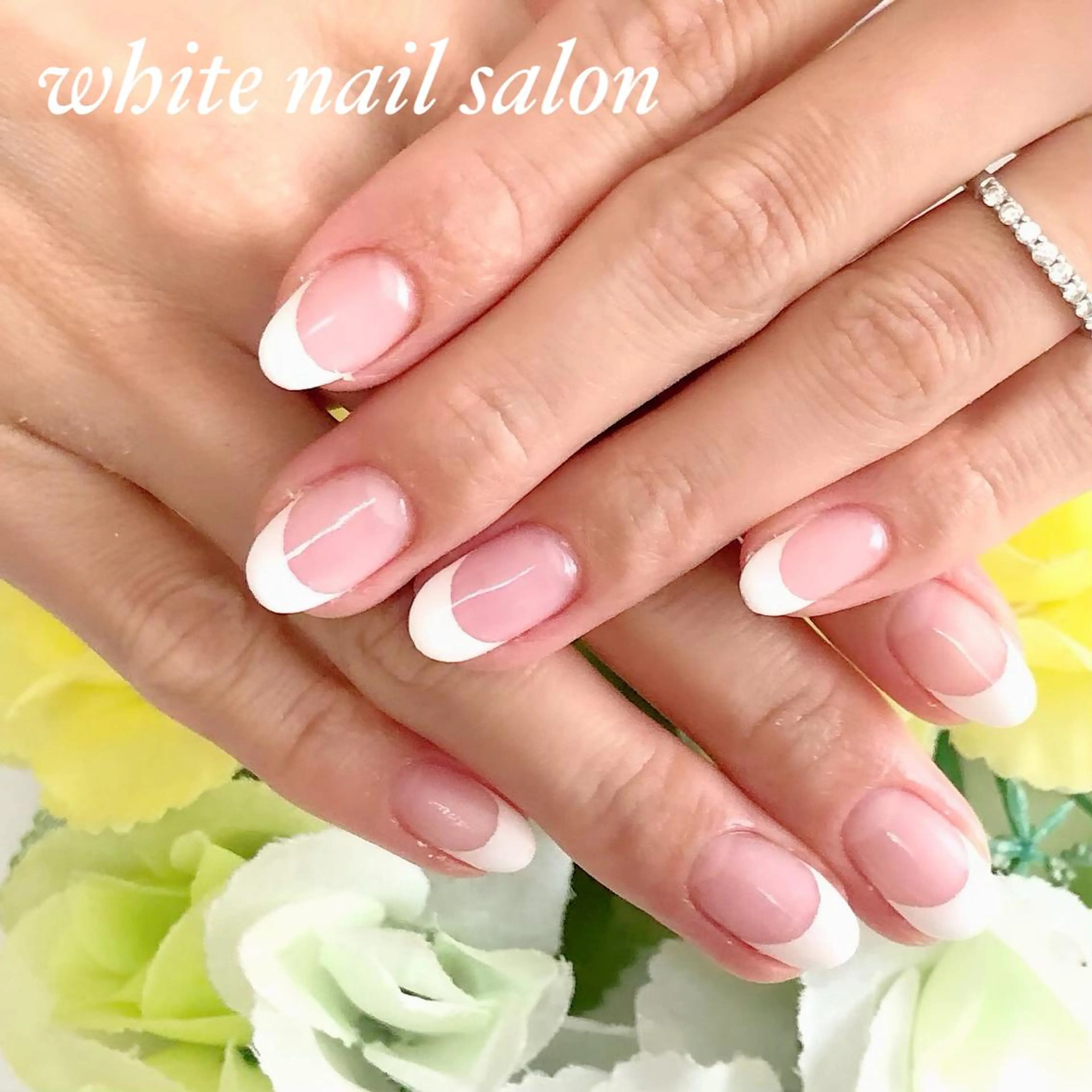 ネイル アートネイル フレンチネイル ジェルネイル ハードジェル 持ち込み ハンドネイル white nail salonのネイルデザイン