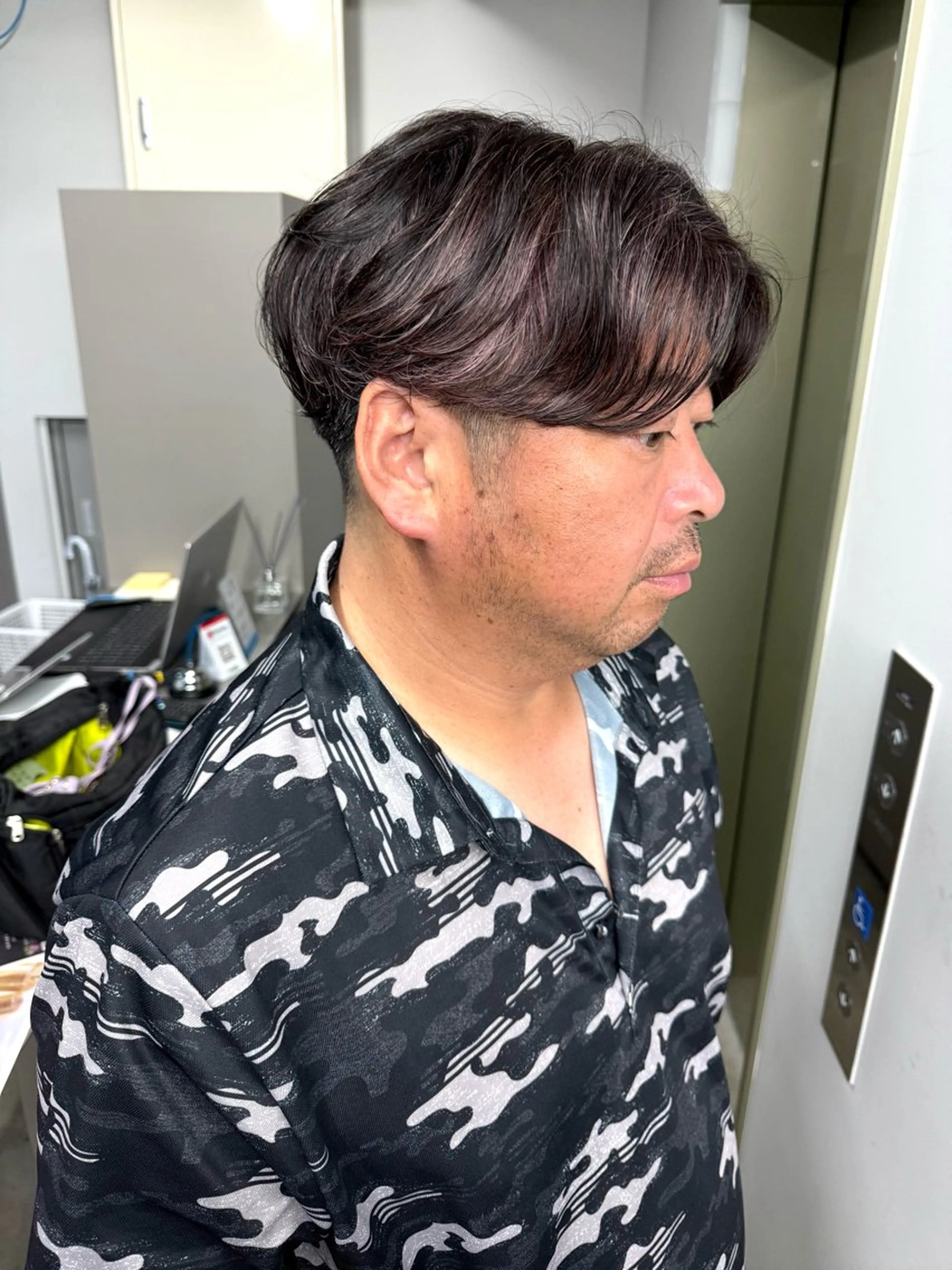 ショート パーマ メンズ センターパート 坂本響 メンズカット/パーマのヘアスタイル