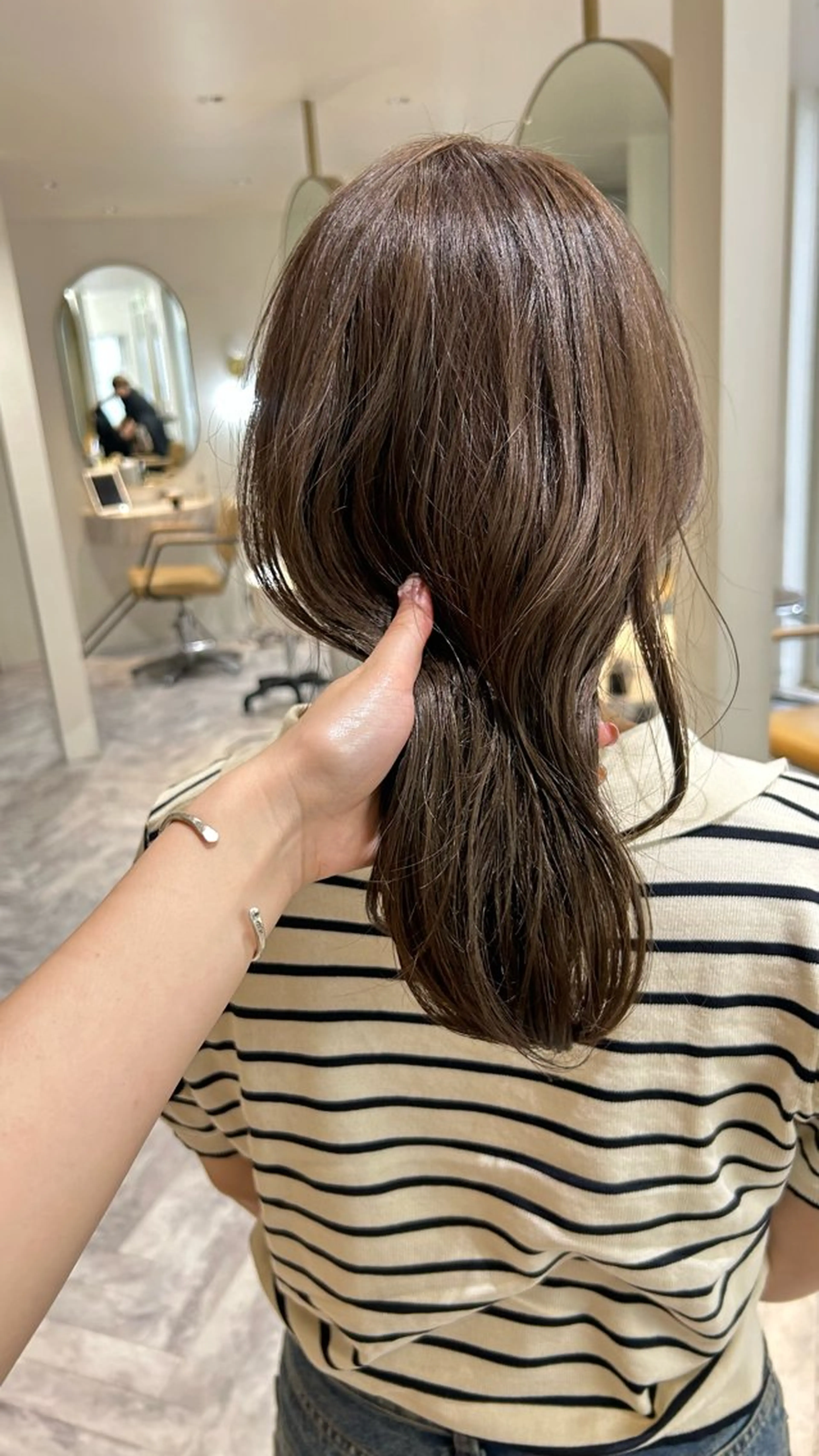 ミディアム カラー ヘアカラー トリートメント じゅわっと暖色カラー 🍊Moemiのヘアスタイル