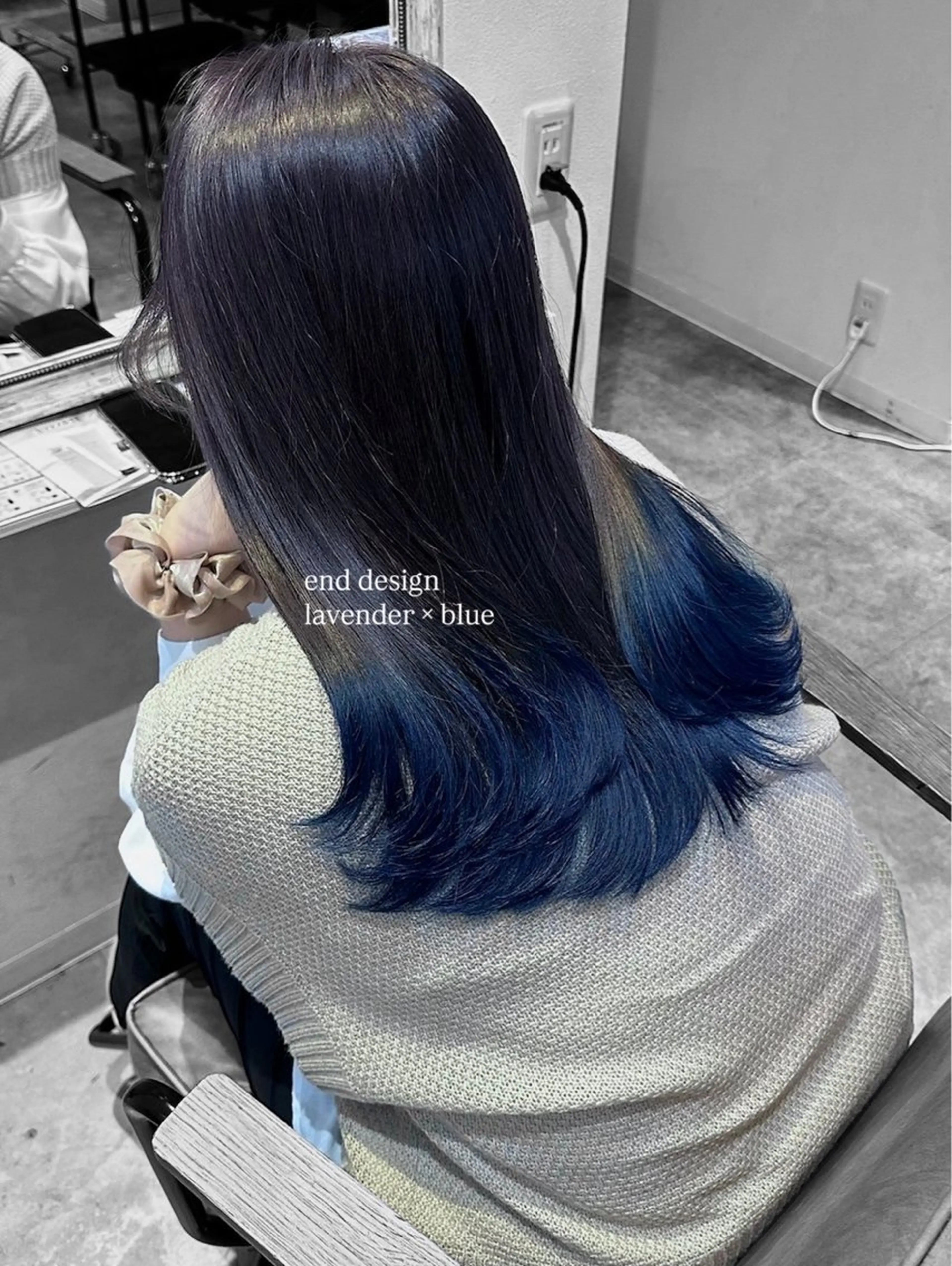 ロング カラー ヘアカラー トリートメント ura/デザイン/ ハイトーン/個性派のヘアスタイル