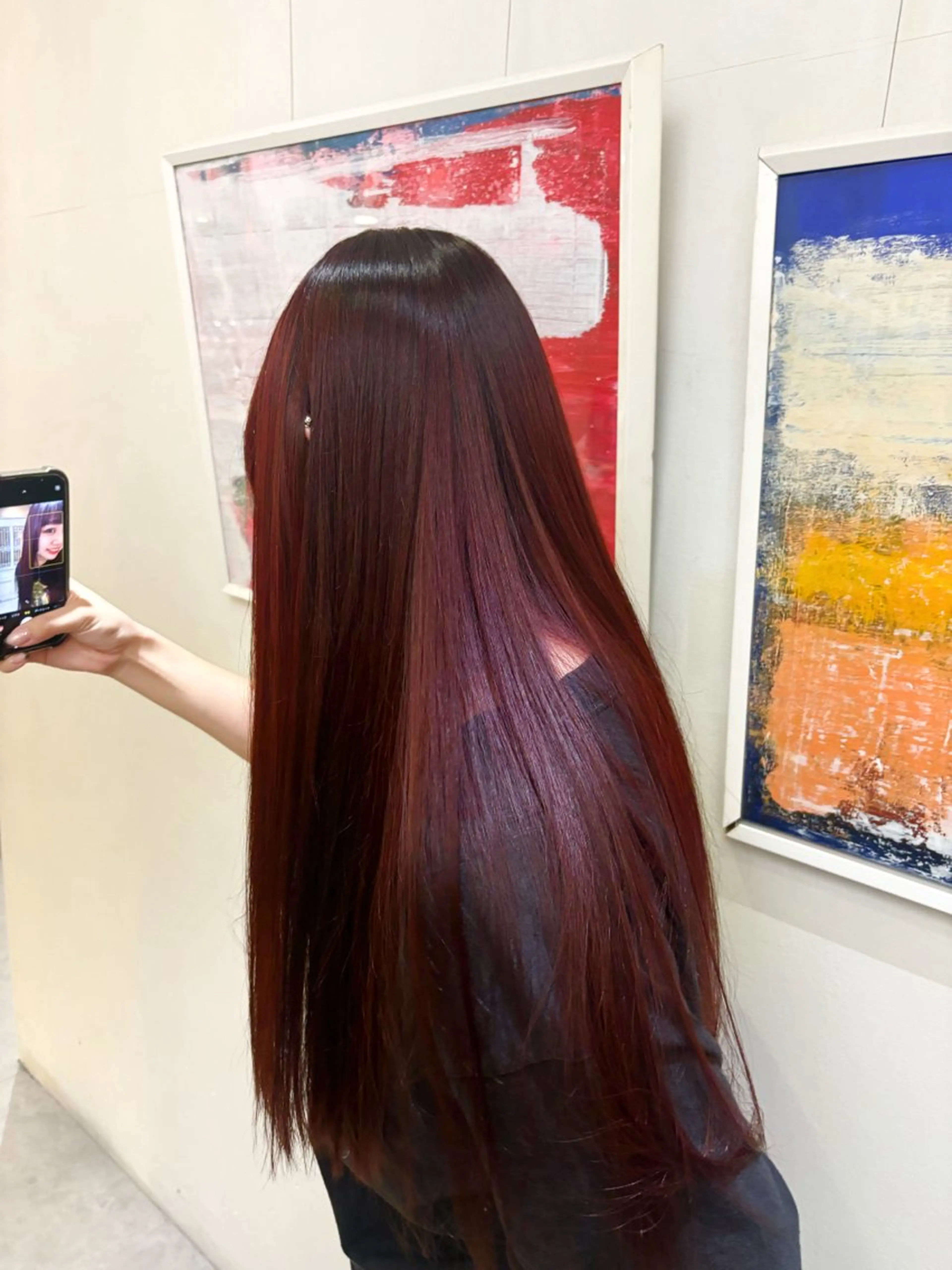 ロング カラー カシス レッドカラー 髪質改善 MINX【青山店】所属・asuka/似合わせ /レイヤー/暖色のヘアスタイル