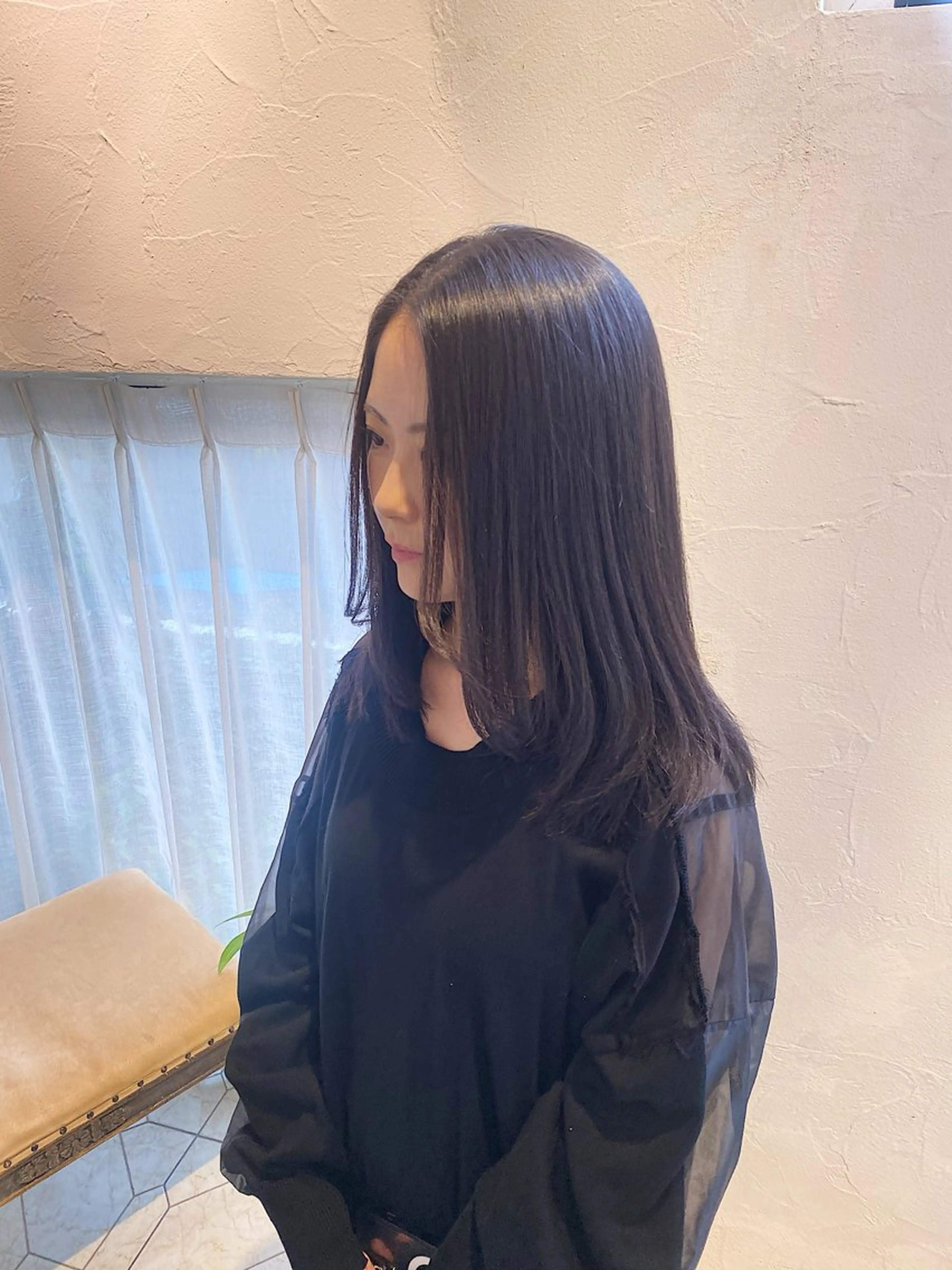 セミロング カット 縮毛矯正 トリートメント 艶髪/艶カラー/縮毛 / タキダのヘアスタイル